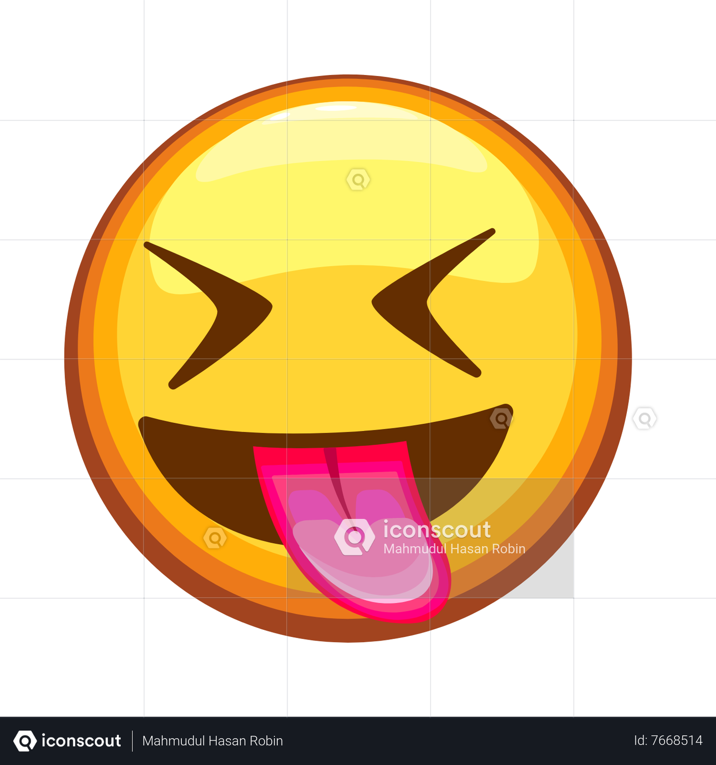 Squinting Face With Tongue Emoji Animated Icon Download In JSON, LOTTIE ...