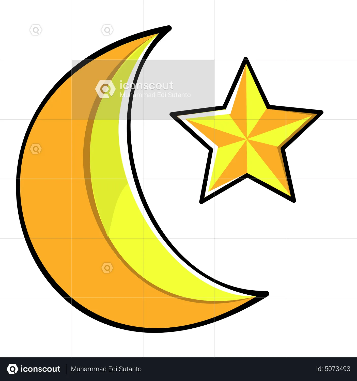 Star And Moon Animated Icon - Free Download Culture & Religion Animated Icons | IconScout