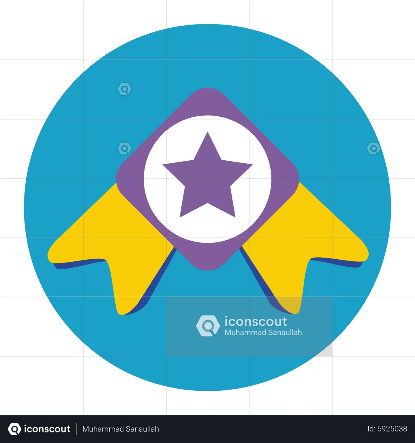 Star Badge Animated Icon download in JSON, LOTTIE or MP4 format