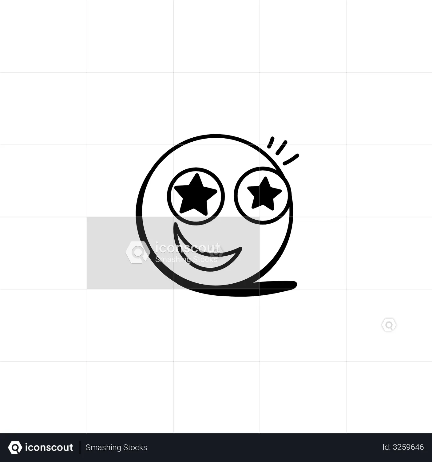Star Eye Emoji Animated Icon download in JSON, LOTTIE or MP4 format