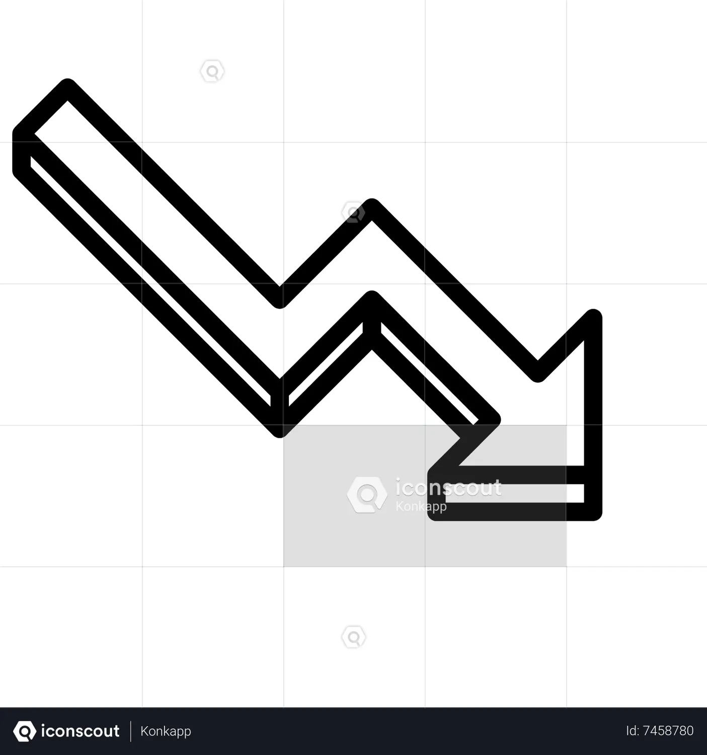Stock Down Arrow Animated Icon download in JSON, LOTTIE or MP4 format