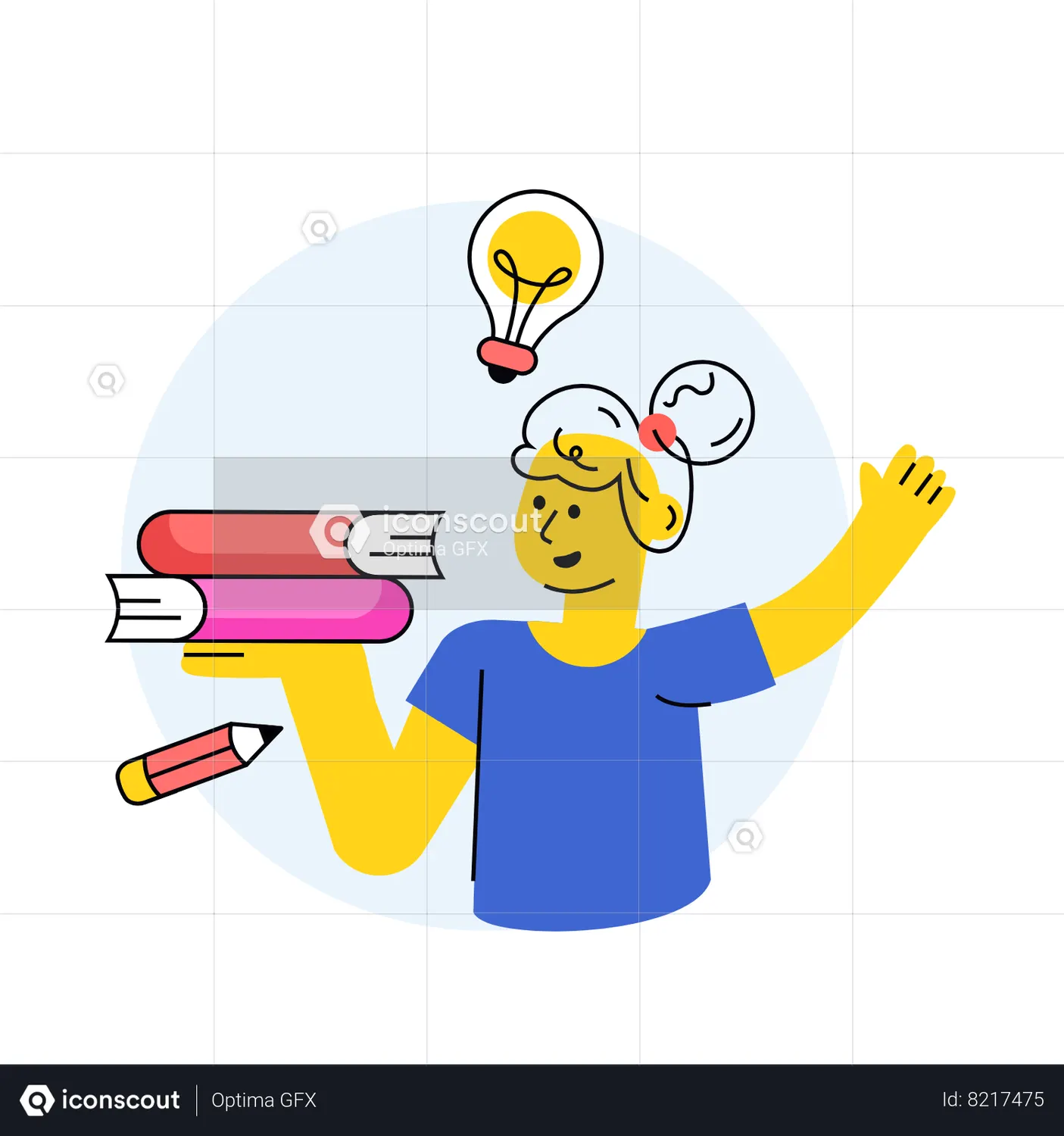 student-is-attending-class-to-gain-knowledge-animated-illustration