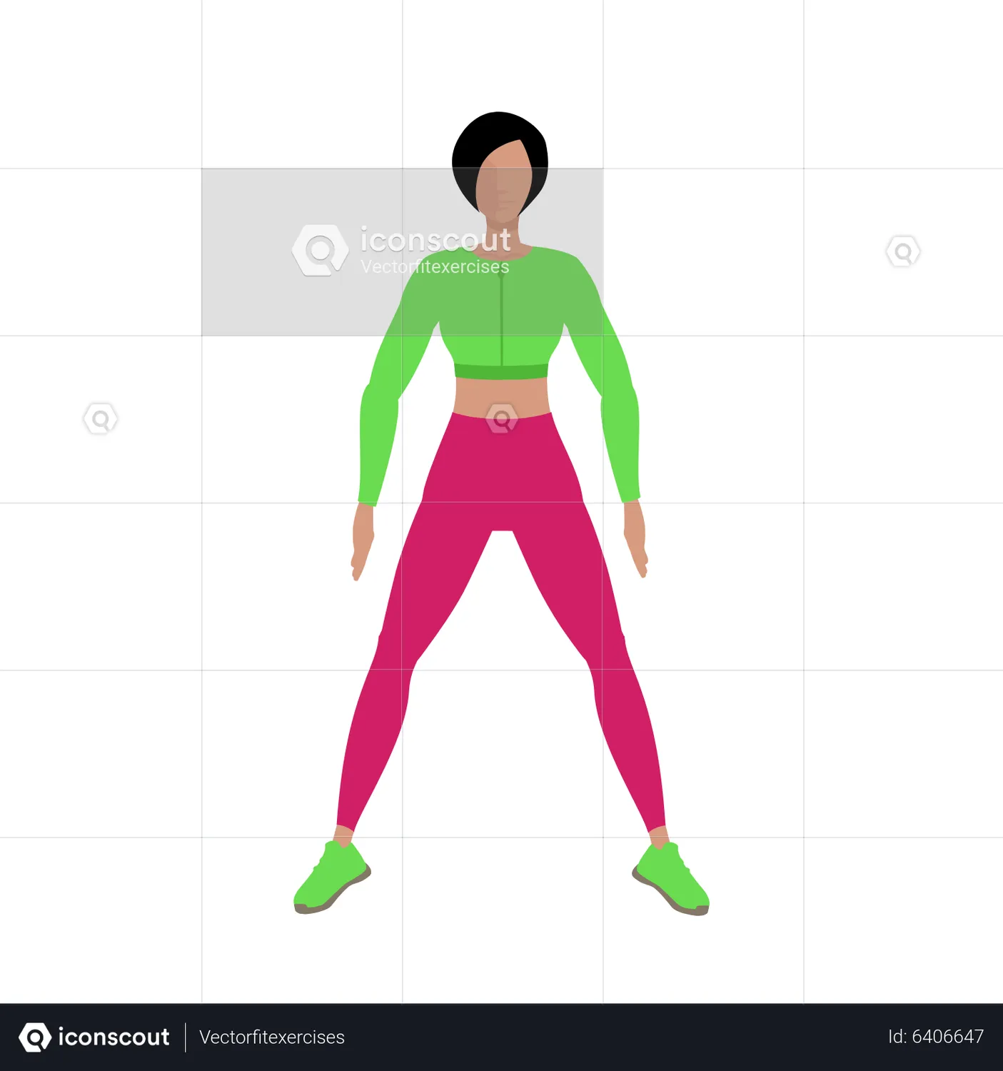 Woman Doing Sumo Squat Jumps Exercise Animated Icon Download In Json Lottie Or Mp4 Format 9652