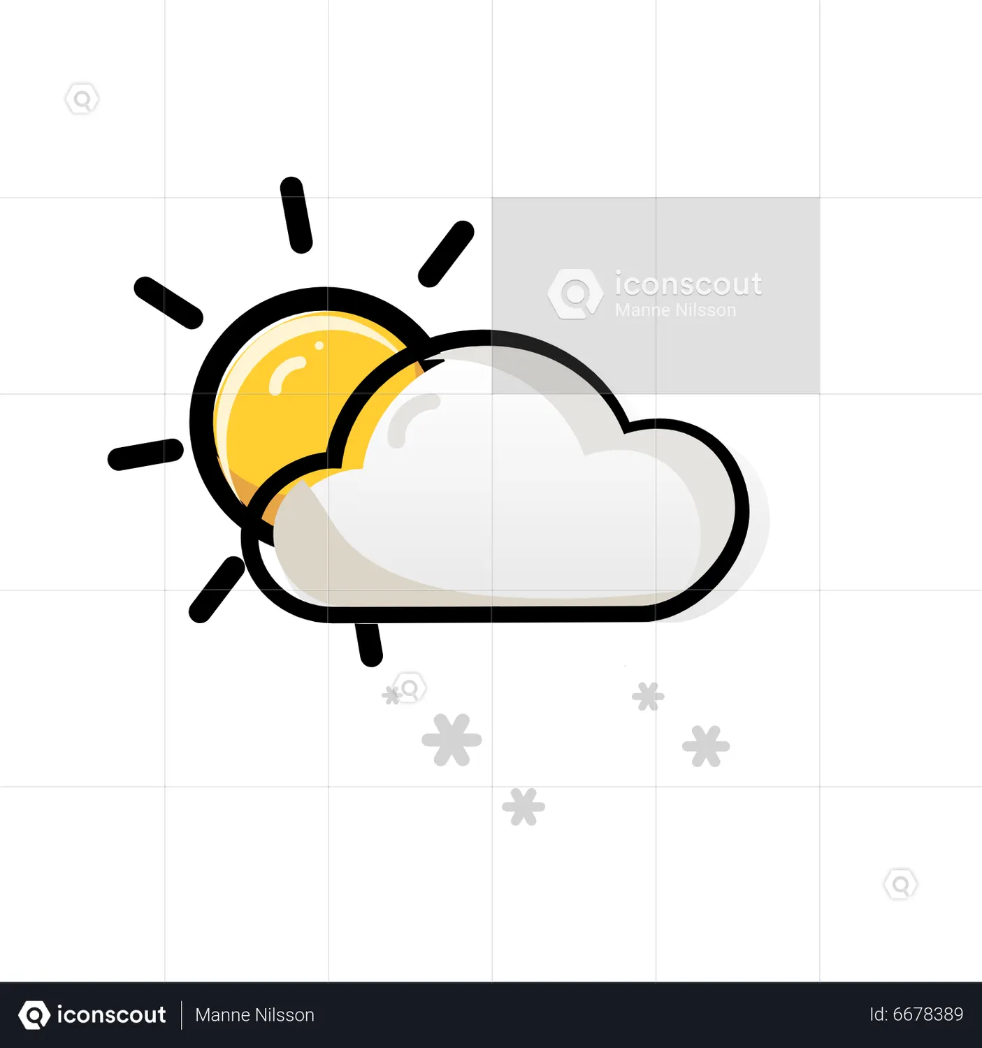 Sun And Snow Animated Icon download in JSON, LOTTIE or MP4 format