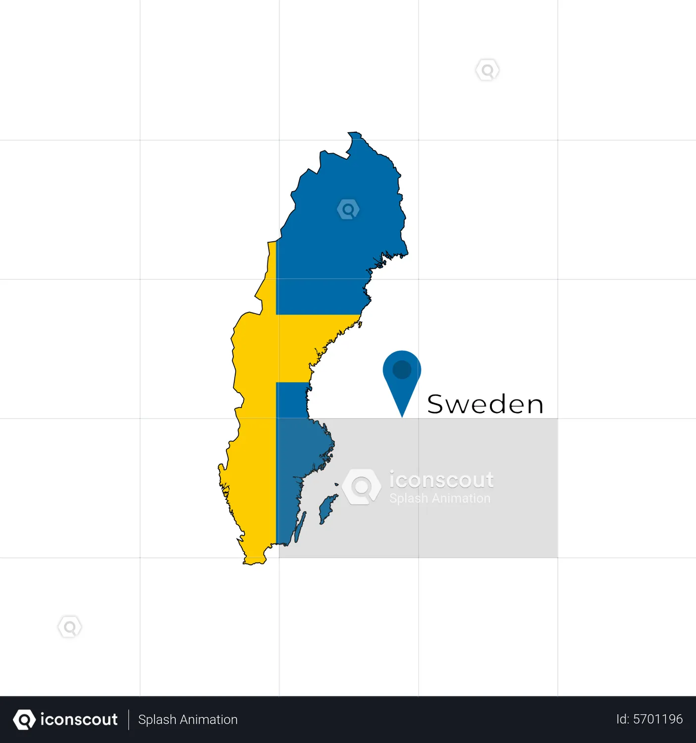 Sweden Flag Map Flag Animated Illustration Download In Json Lottie Or Mp4 Format 2084