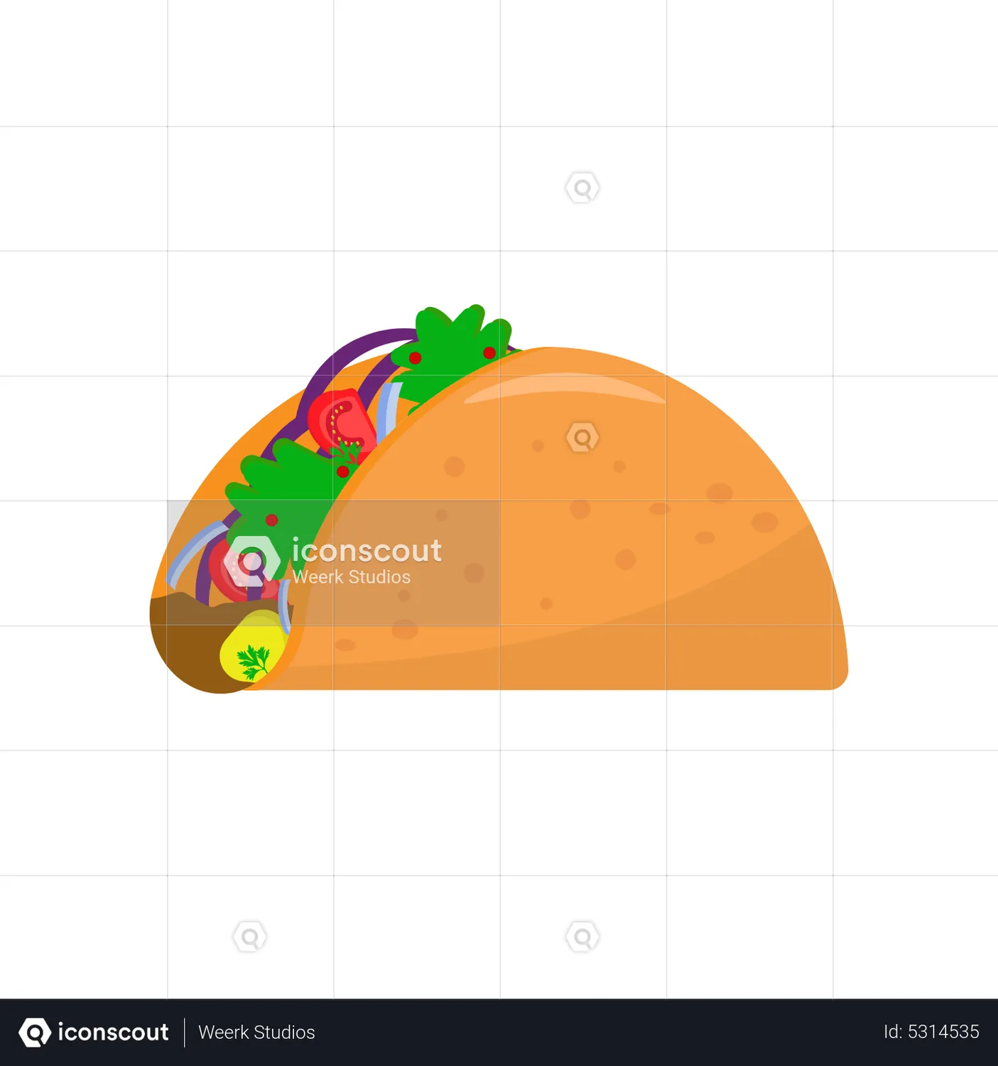 Taco Animated Icon download in JSON, LOTTIE or MP4 format