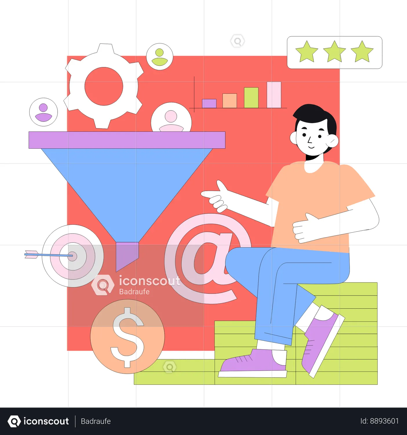 Testing and Optimization Animated Illustration download in JSON, LOTTIE ...