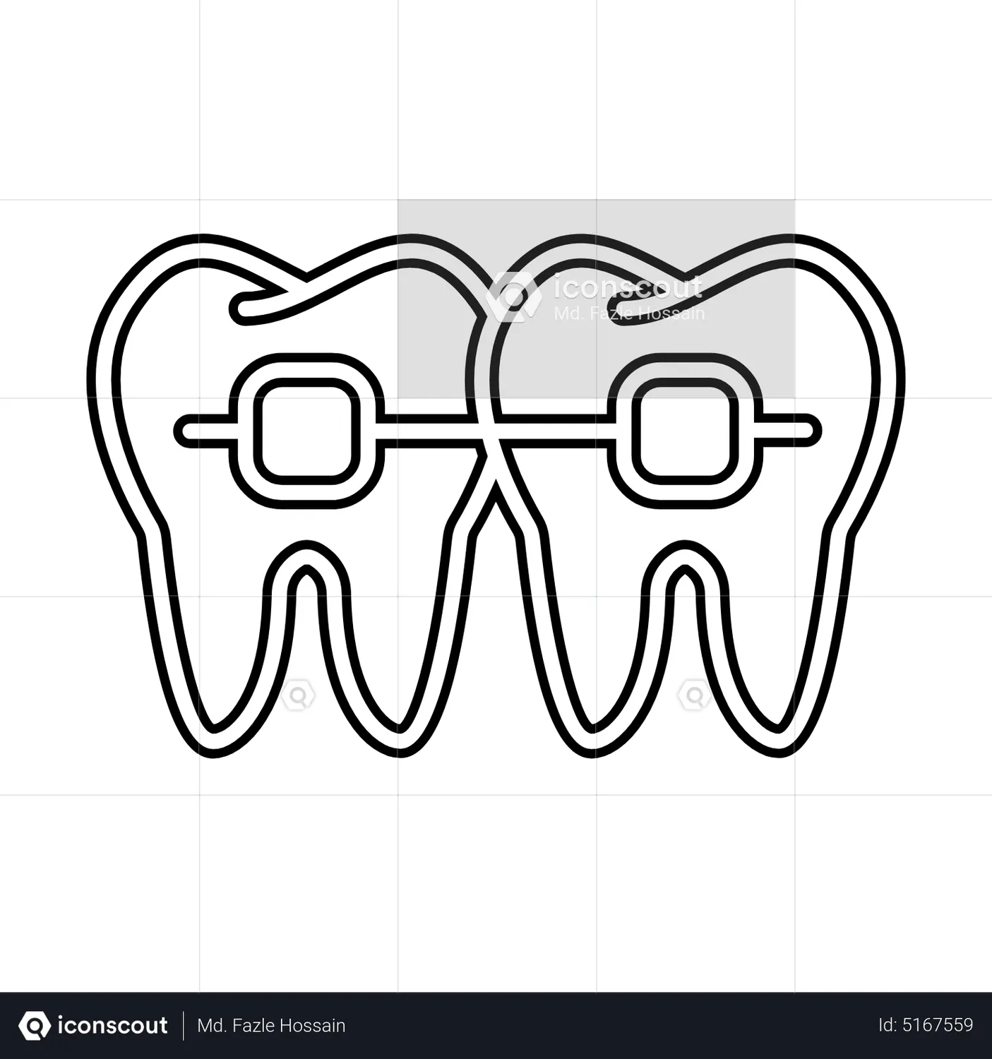 Tooth Braces Animated Icon download in JSON, LOTTIE or MP4 format