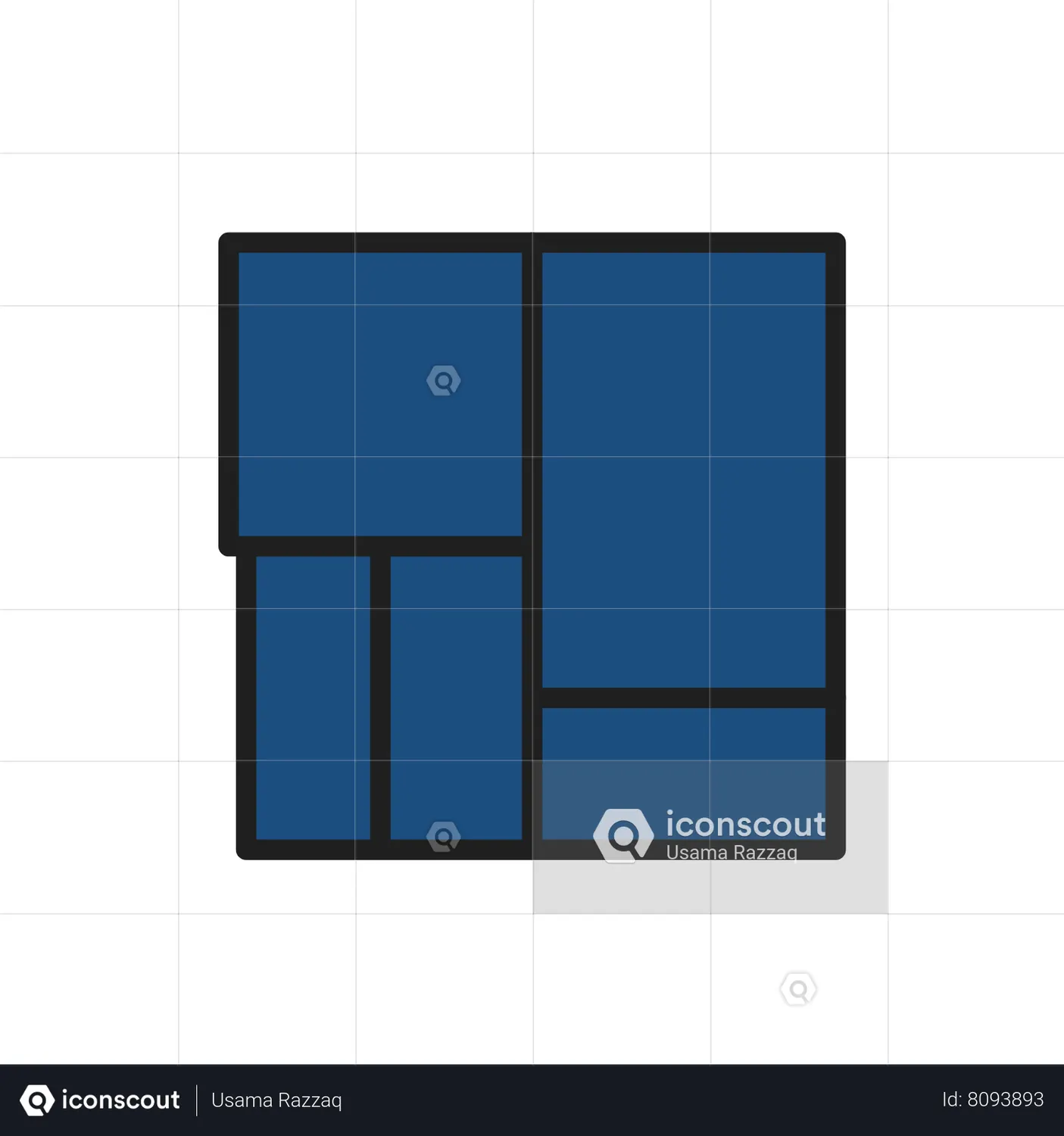 Treemap chart Animated Icon download in JSON, LOTTIE or MP4 format