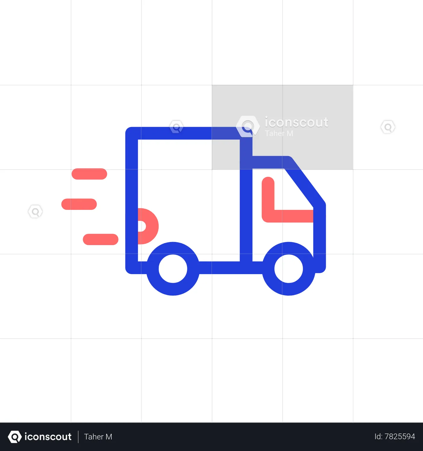 Truck Delivery Animated Icon download in JSON, LOTTIE or MP4 format