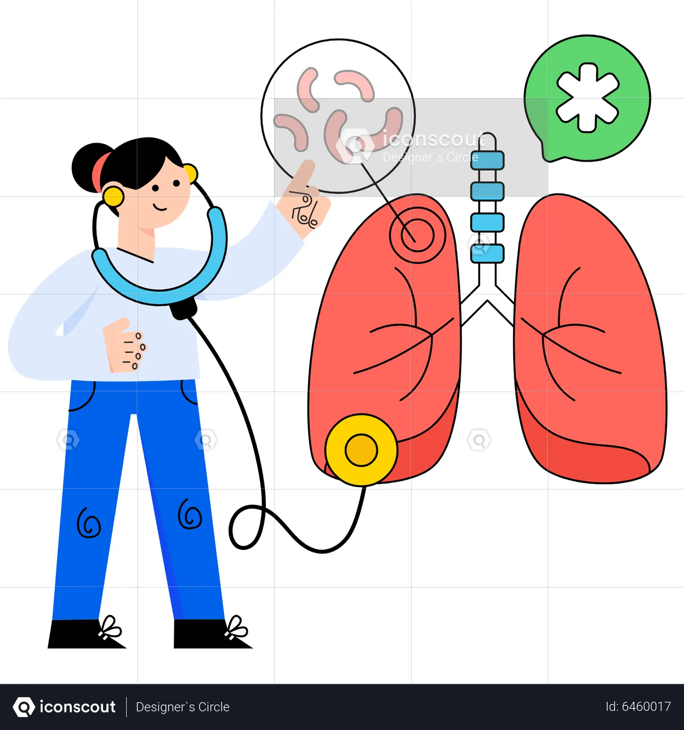 Tuberculosis Animated Illustration download in JSON, LOTTIE or MP4 format