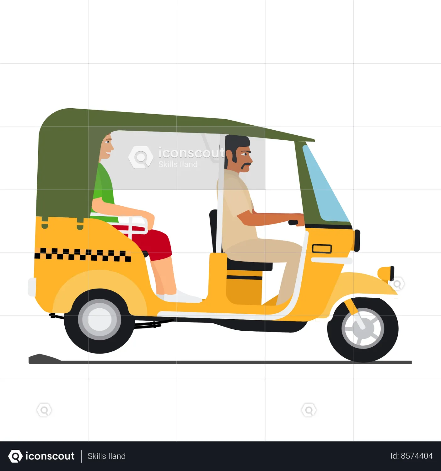 Tuk Tuk Animated Icon - Free Download Vehicle Animated Icons | IconScout