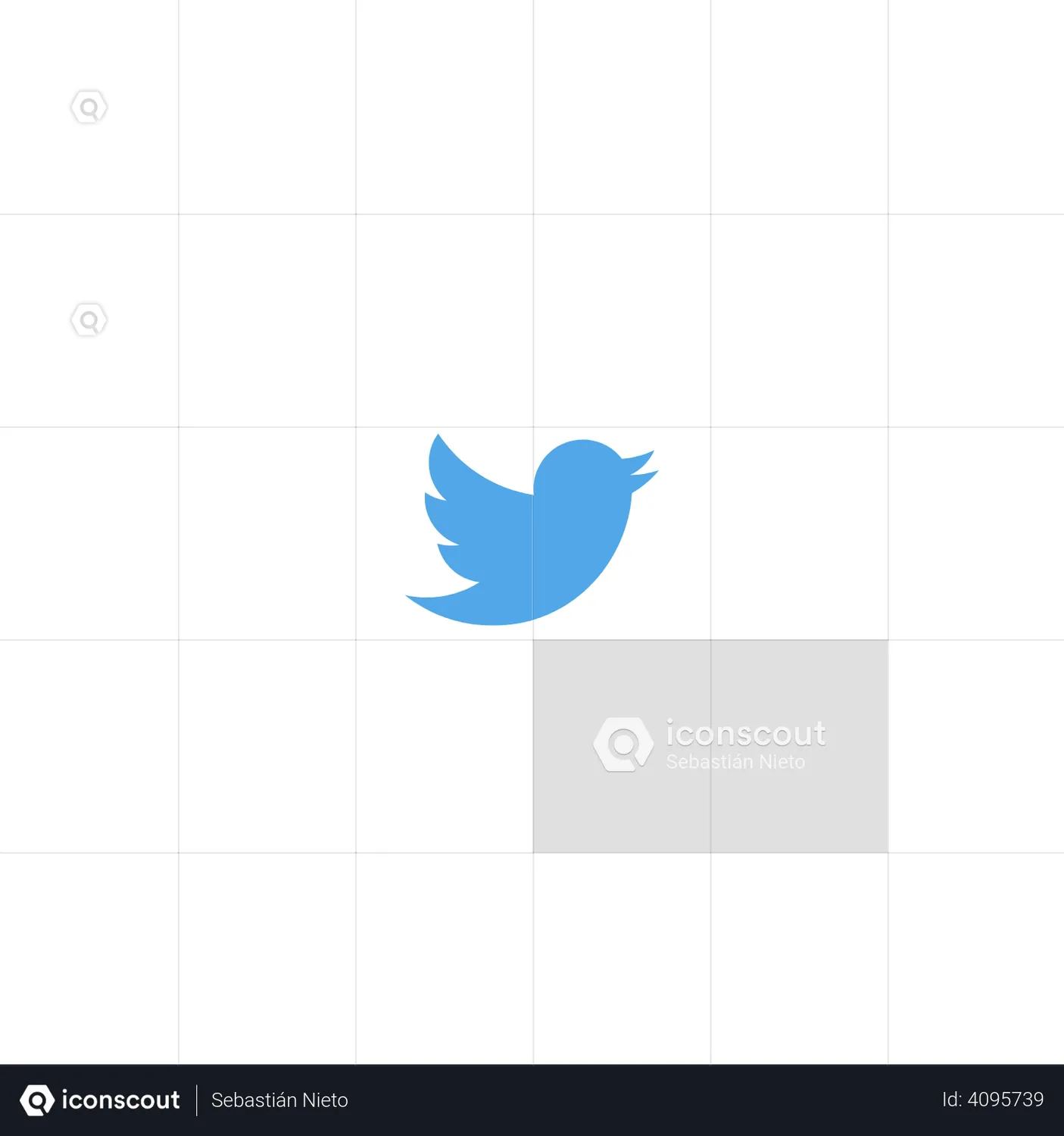 Twitter Animated Icon download in JSON, LOTTIE or MP4 format