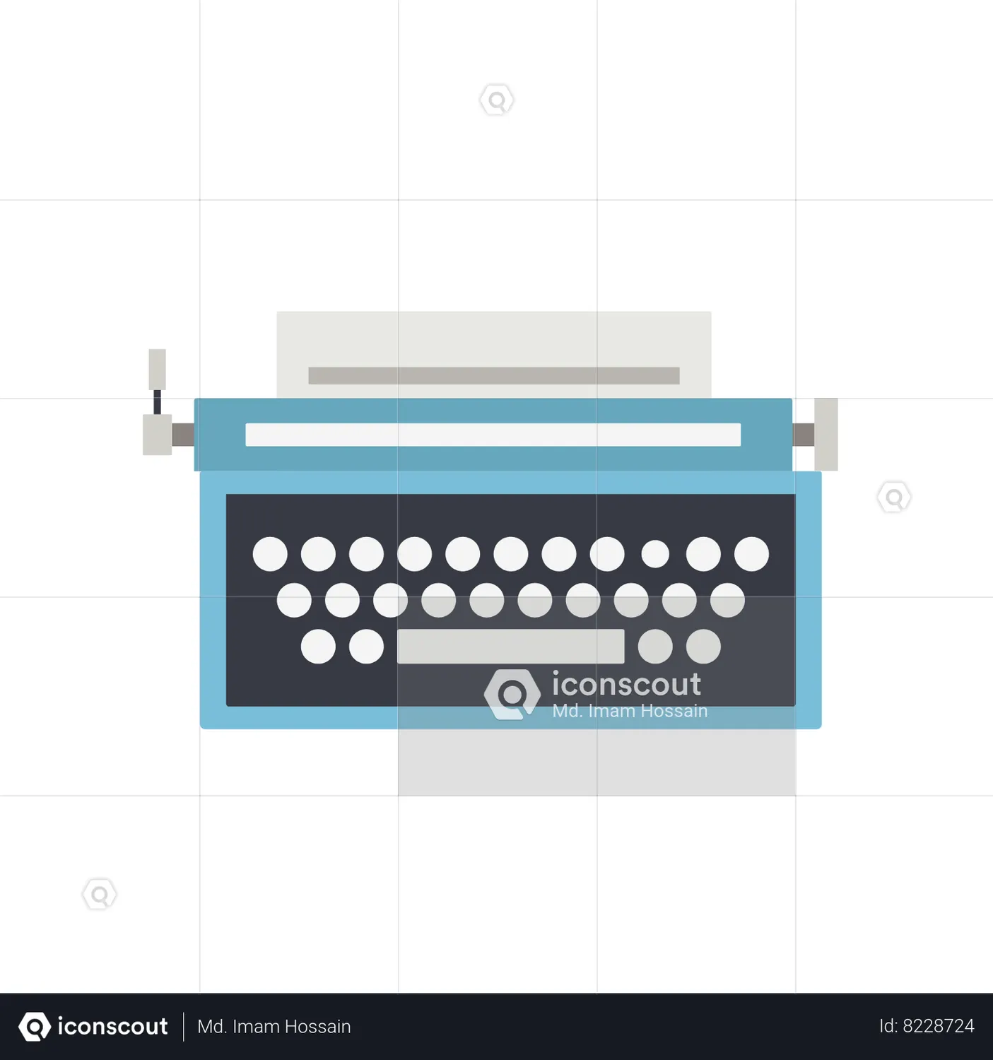 Typewriter Animated Icon download in JSON, LOTTIE or MP4 format
