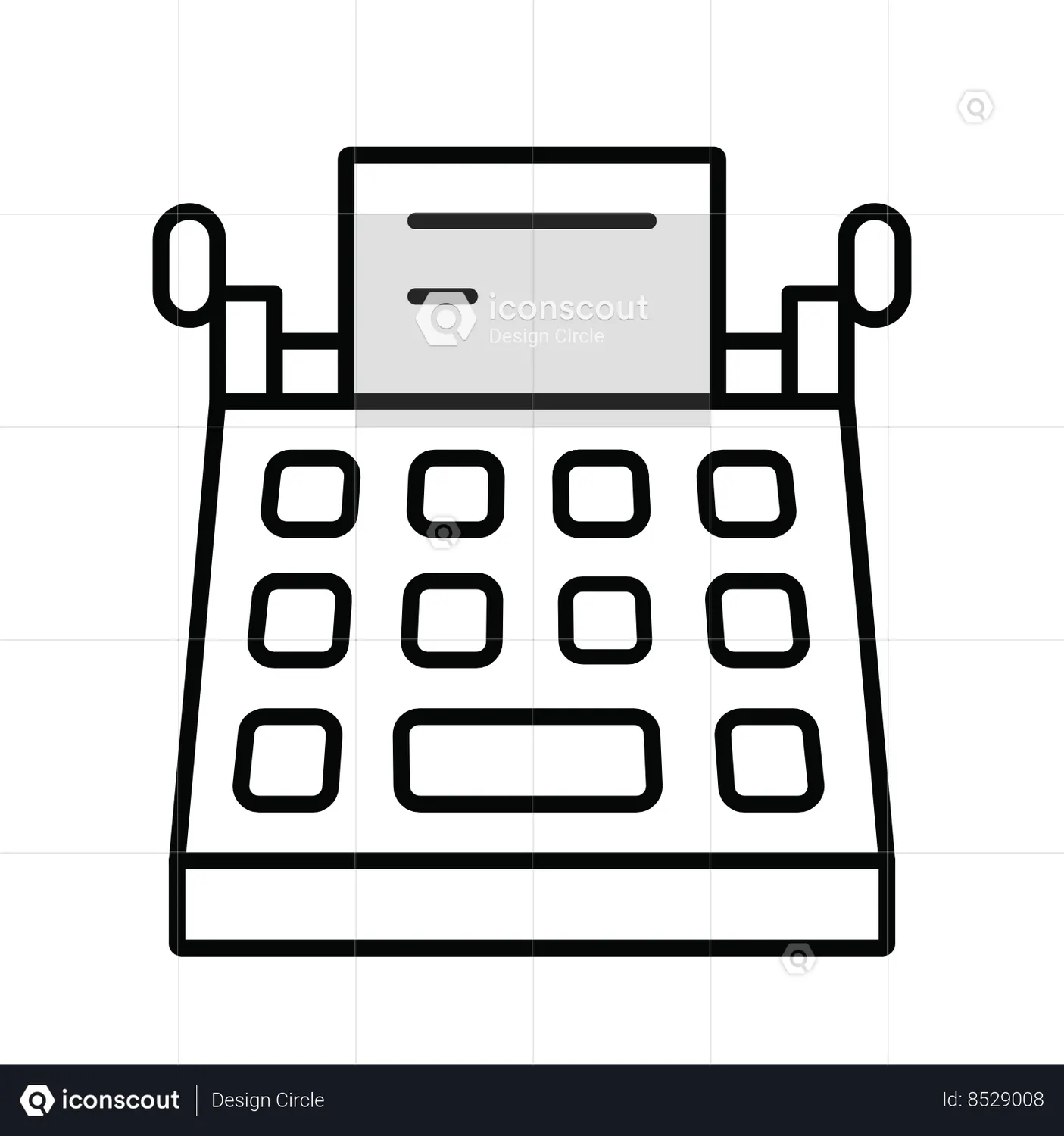 Typewriter Animated Icon download in JSON, LOTTIE or MP4 format