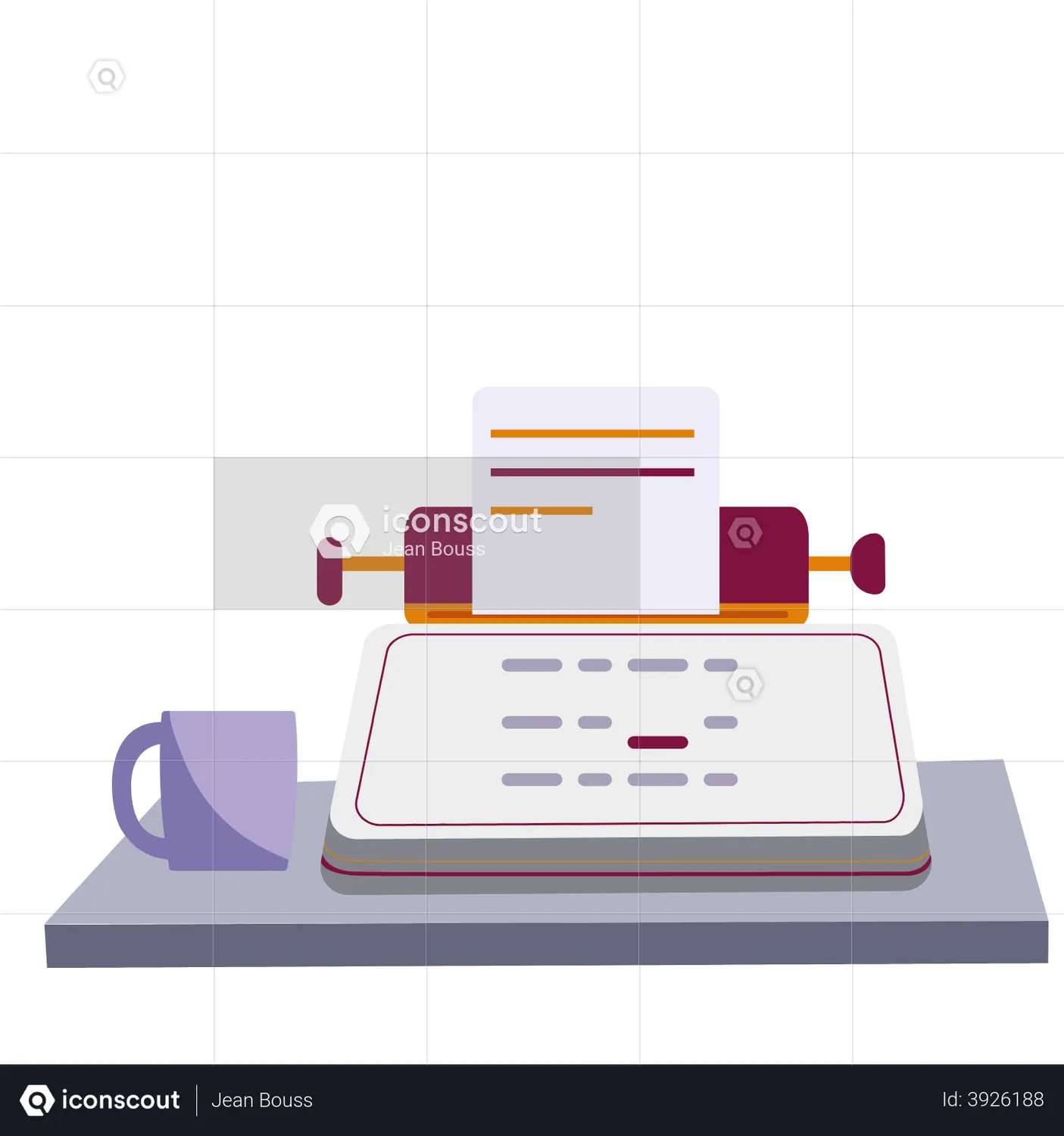 Typewriter Animated Icon download in JSON, LOTTIE or MP4 format