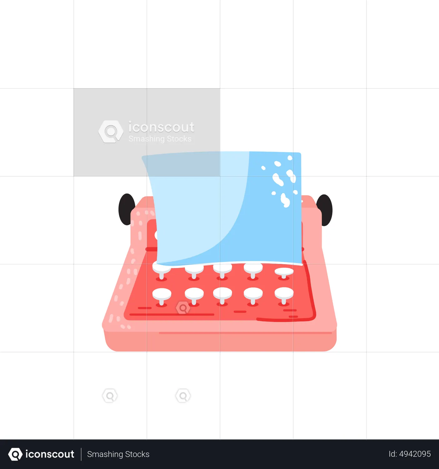 Typewriter Animated Icon download in JSON, LOTTIE or MP4 format