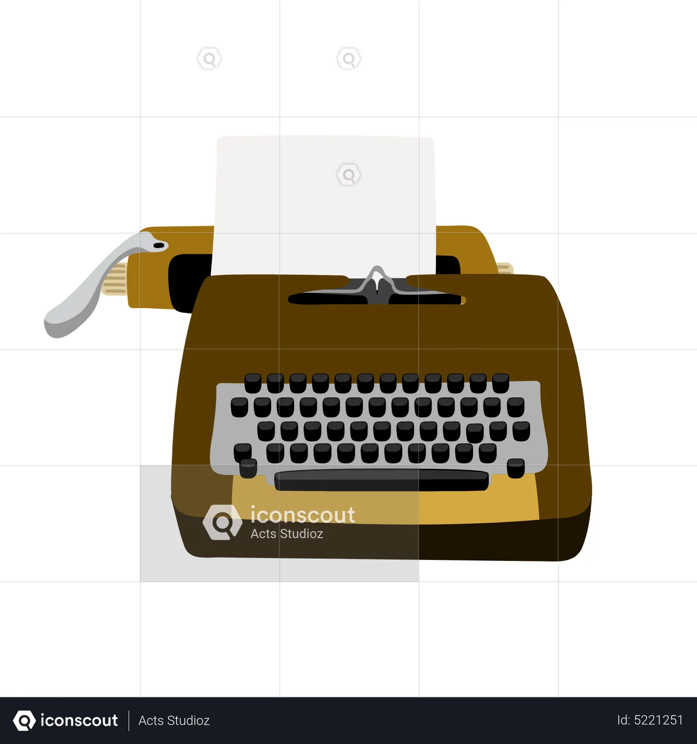 Typewriter Animated Icon download in JSON, LOTTIE or MP4 format