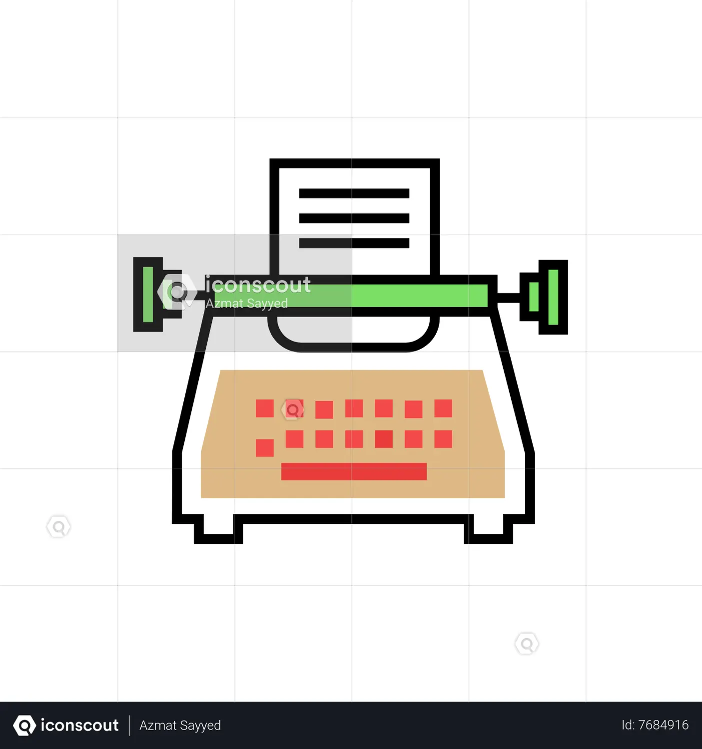 Typewriter Copy writing Animated Icon download in JSON, LOTTIE or MP4