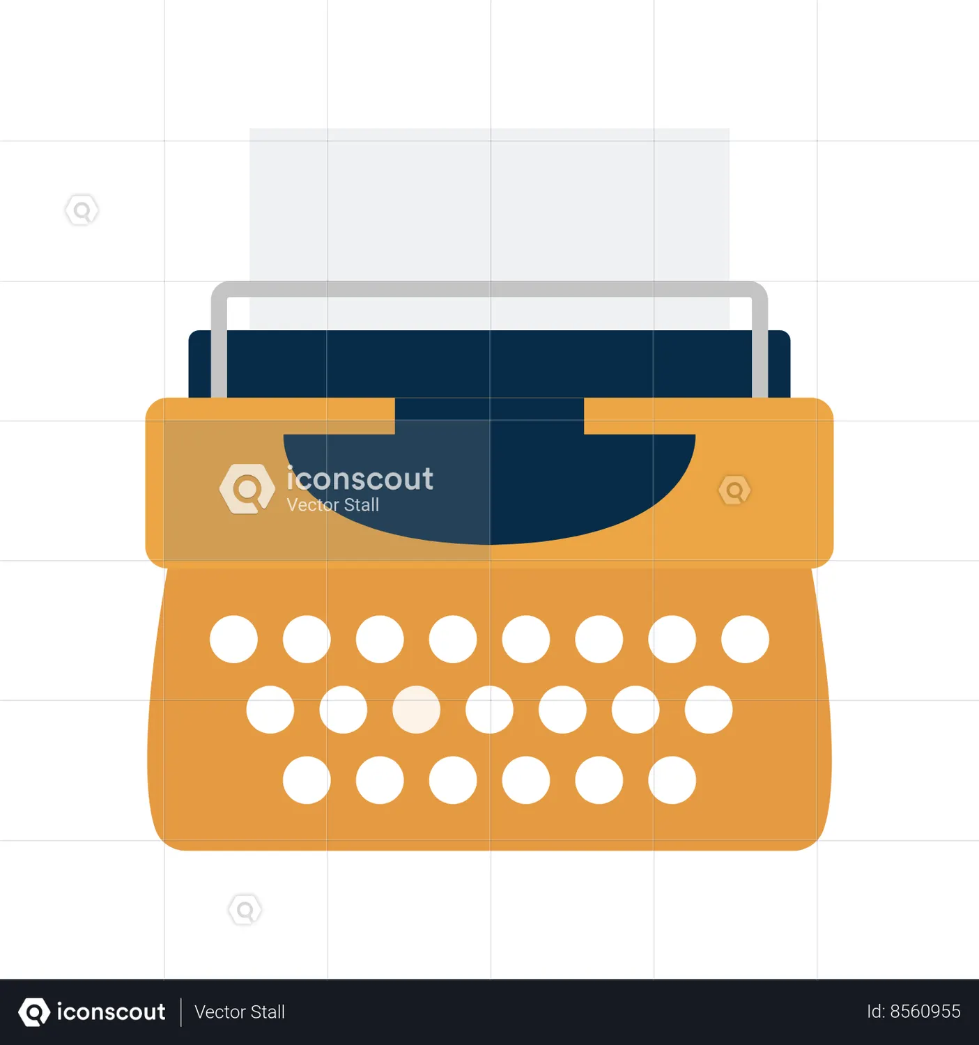 Typewriter Document Animated Icon download in JSON, LOTTIE or MP4 format