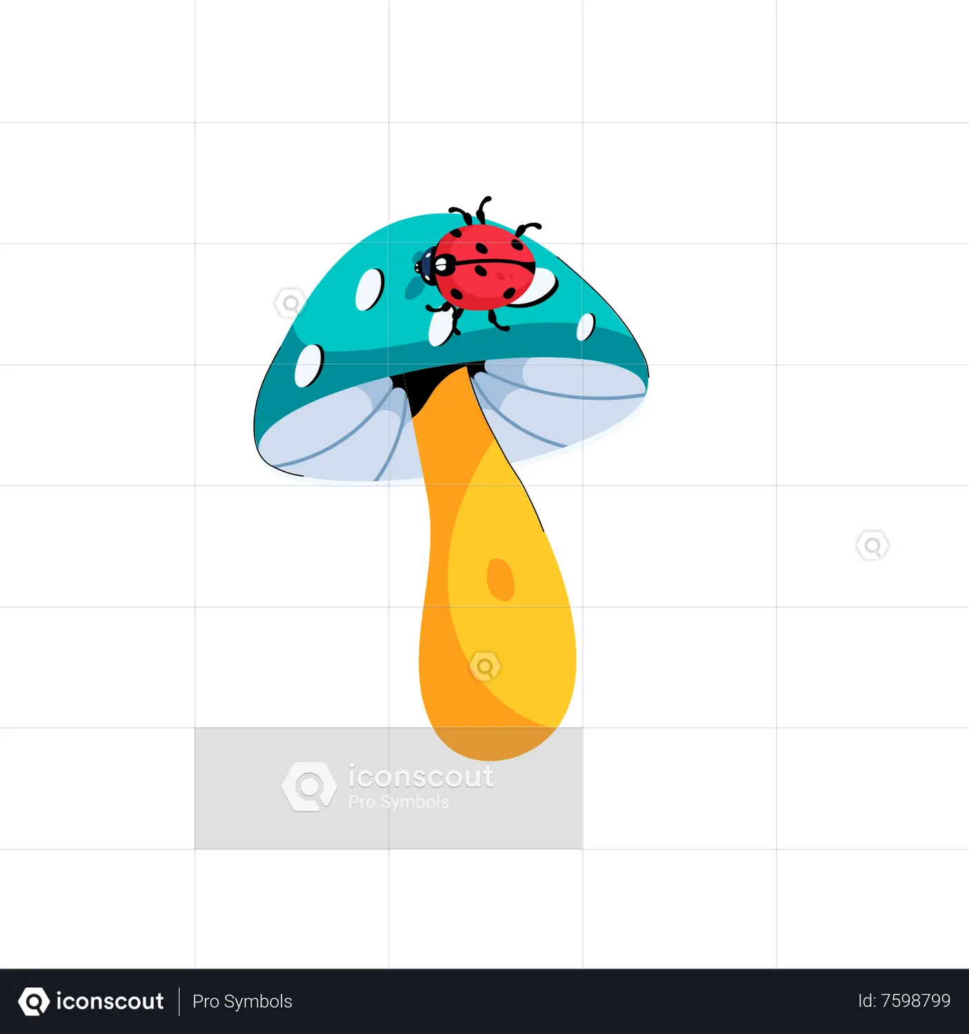 Umbrella Mushroom Animated Icon download in JSON, LOTTIE or MP4 format