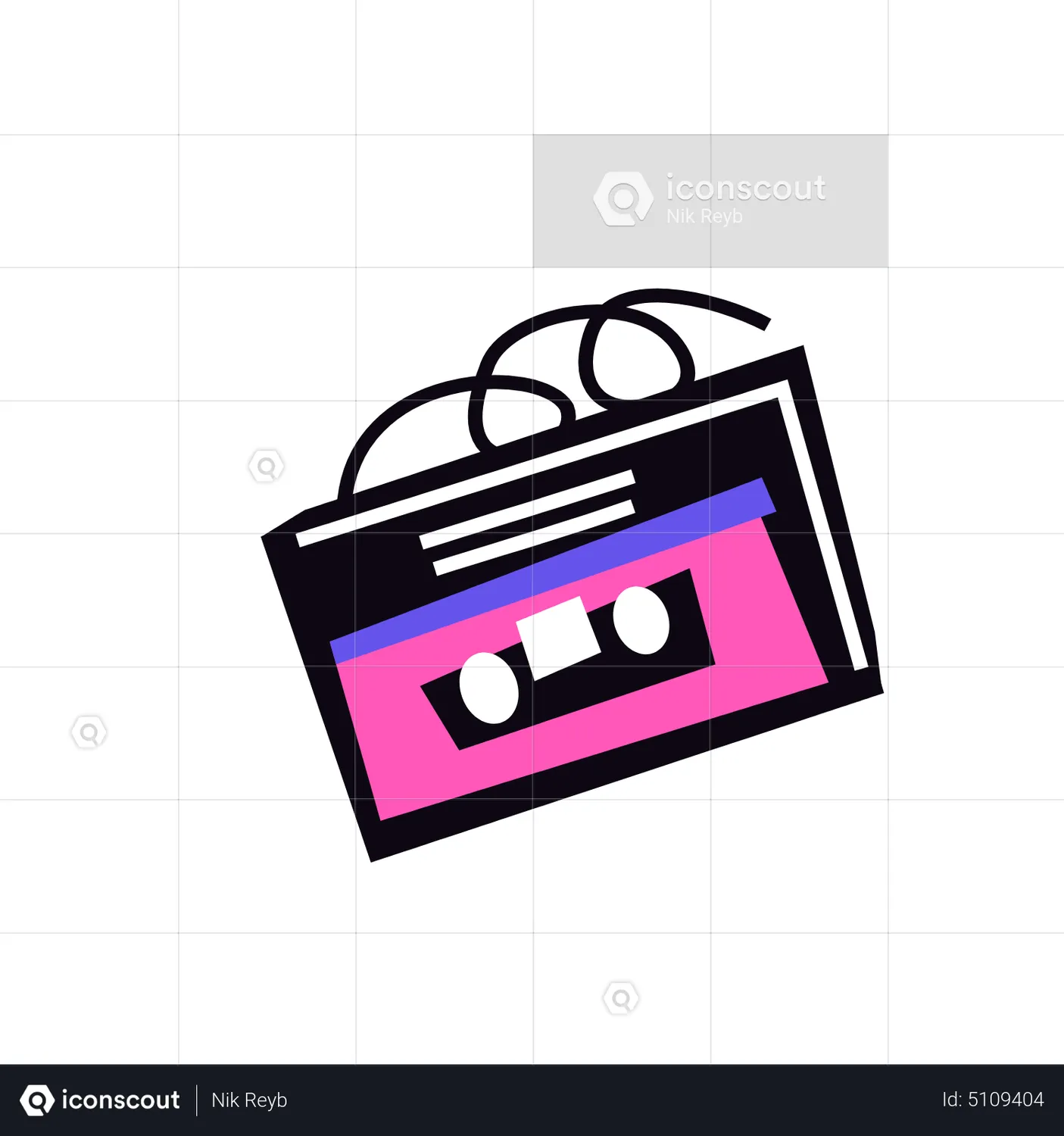 Vhs Cassette Animated Icon download in JSON, LOTTIE or MP4 format