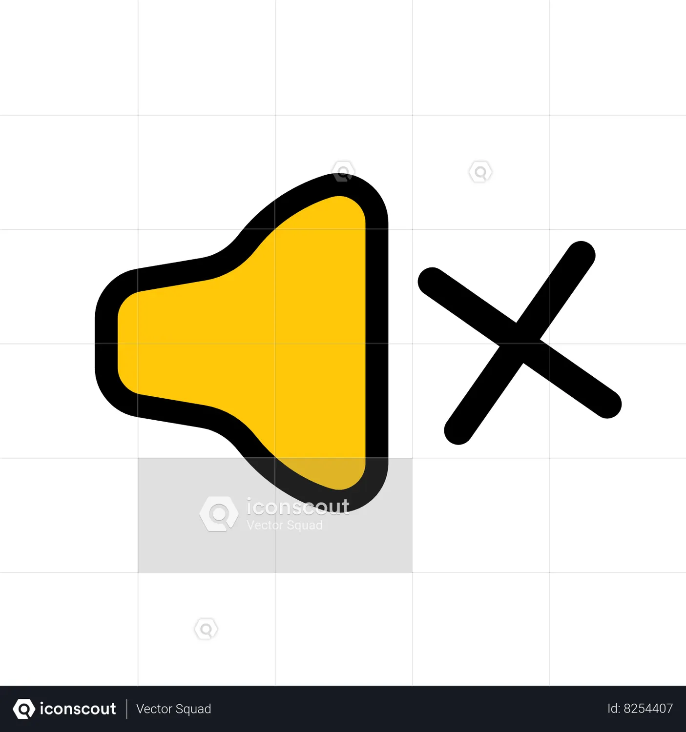 Volume Mute Animated Icon download in JSON, LOTTIE or MP4 format
