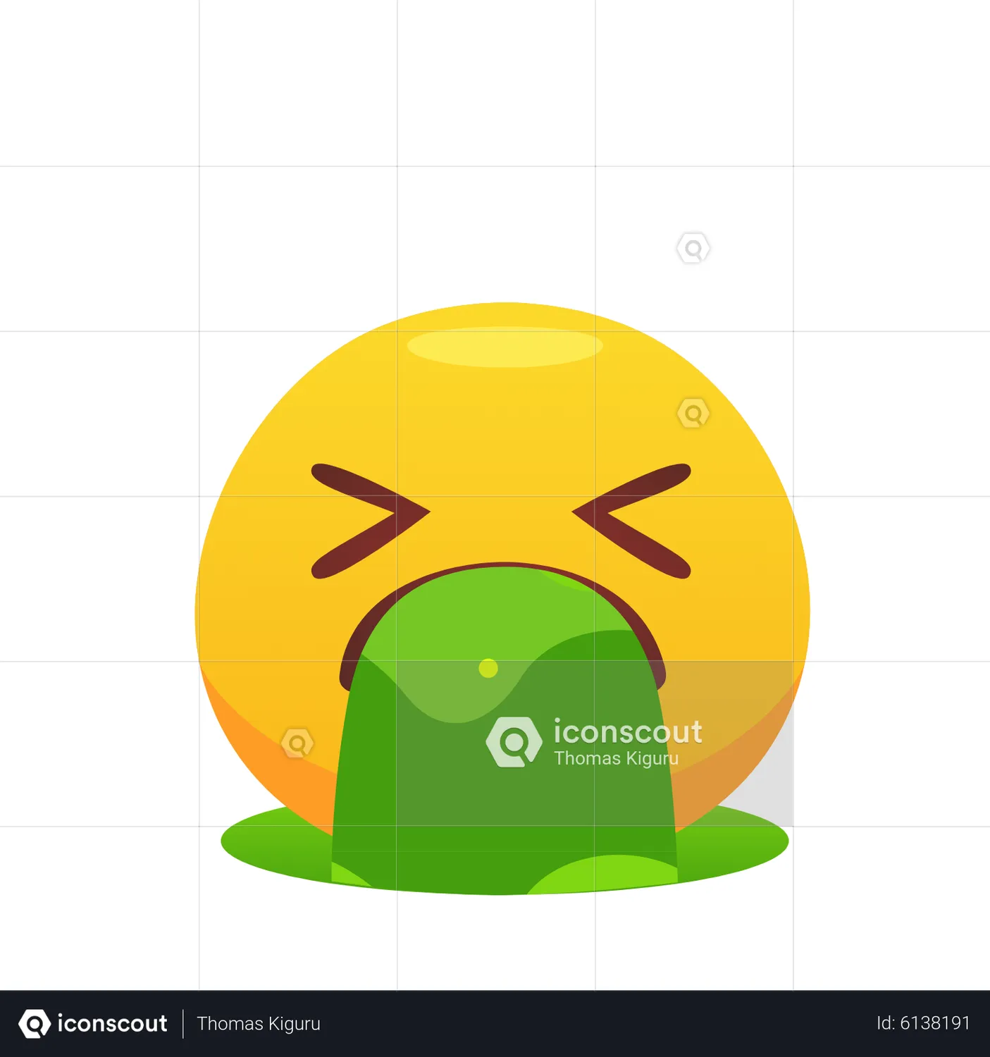 Vomit Emoji Emoji Animated Icon download in JSON, LOTTIE or MP4 format