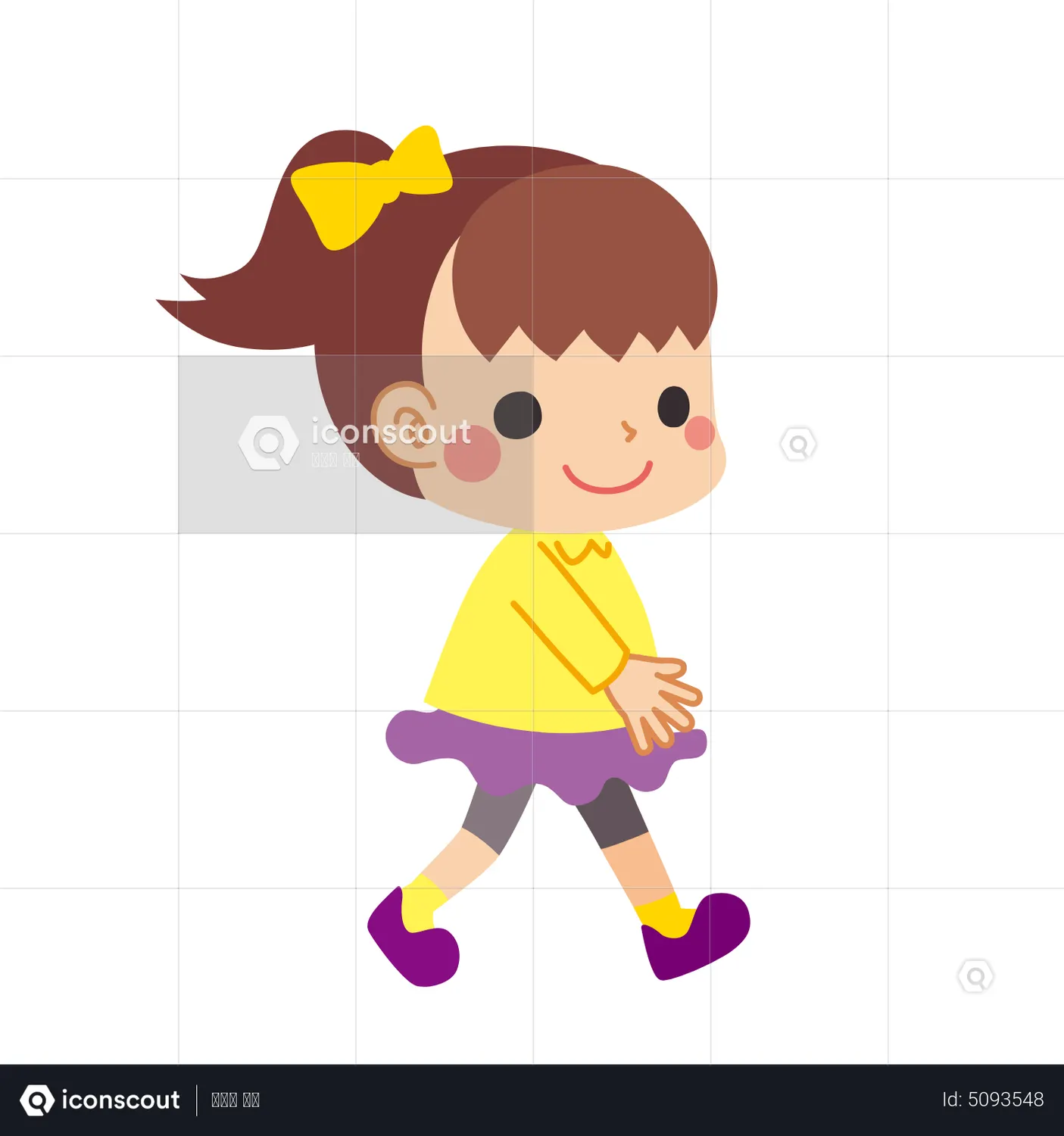 Walking Little Girl Animated Icon - Free Download People Animated Icons | IconScout
