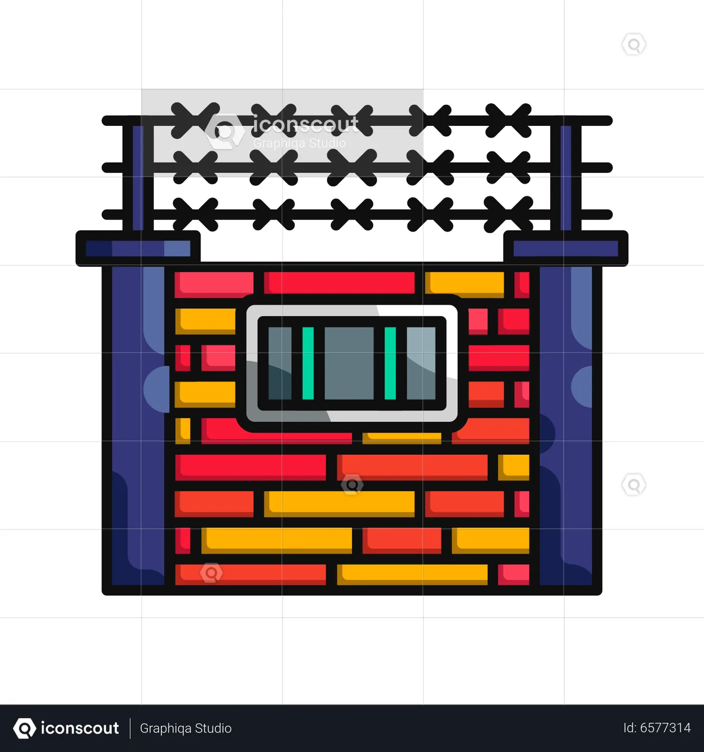 Wall Animated Icon download in JSON, LOTTIE or MP4 format