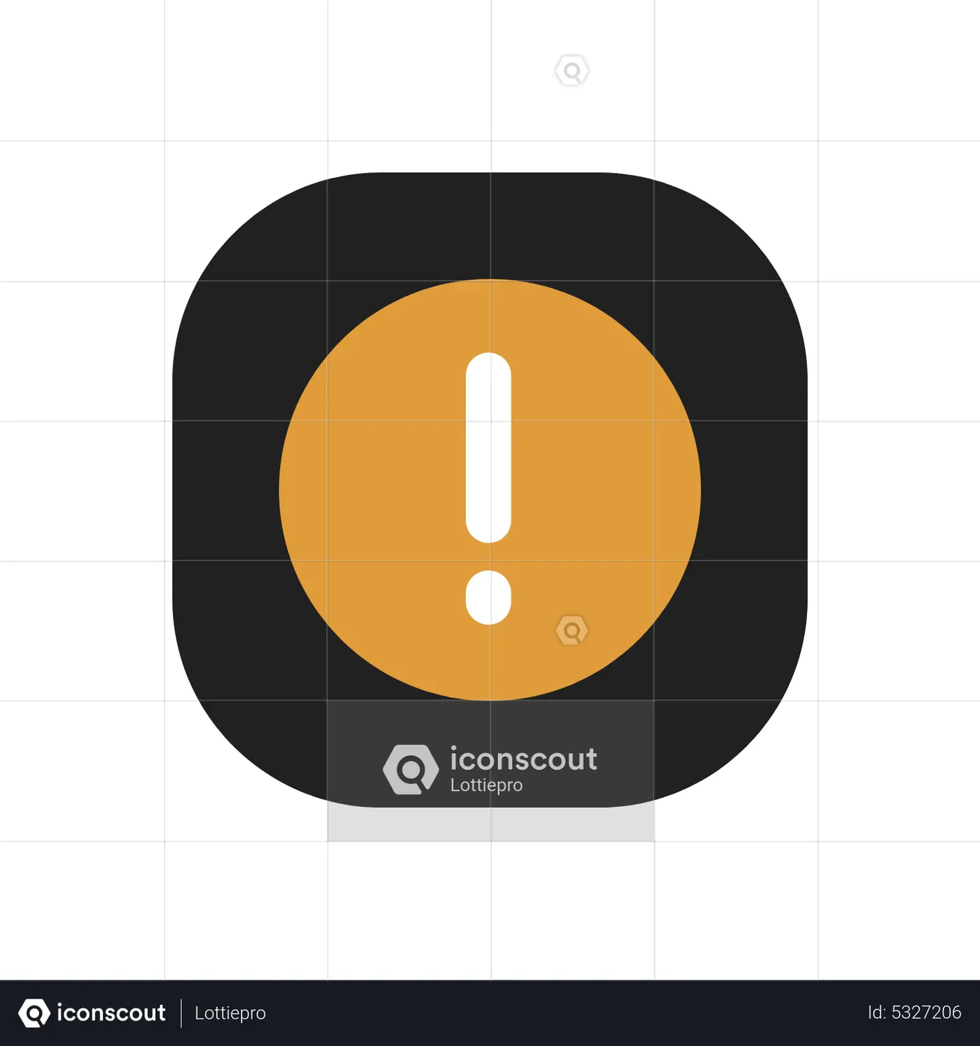 Warning Animated Icon download in JSON, LOTTIE or MP4 format