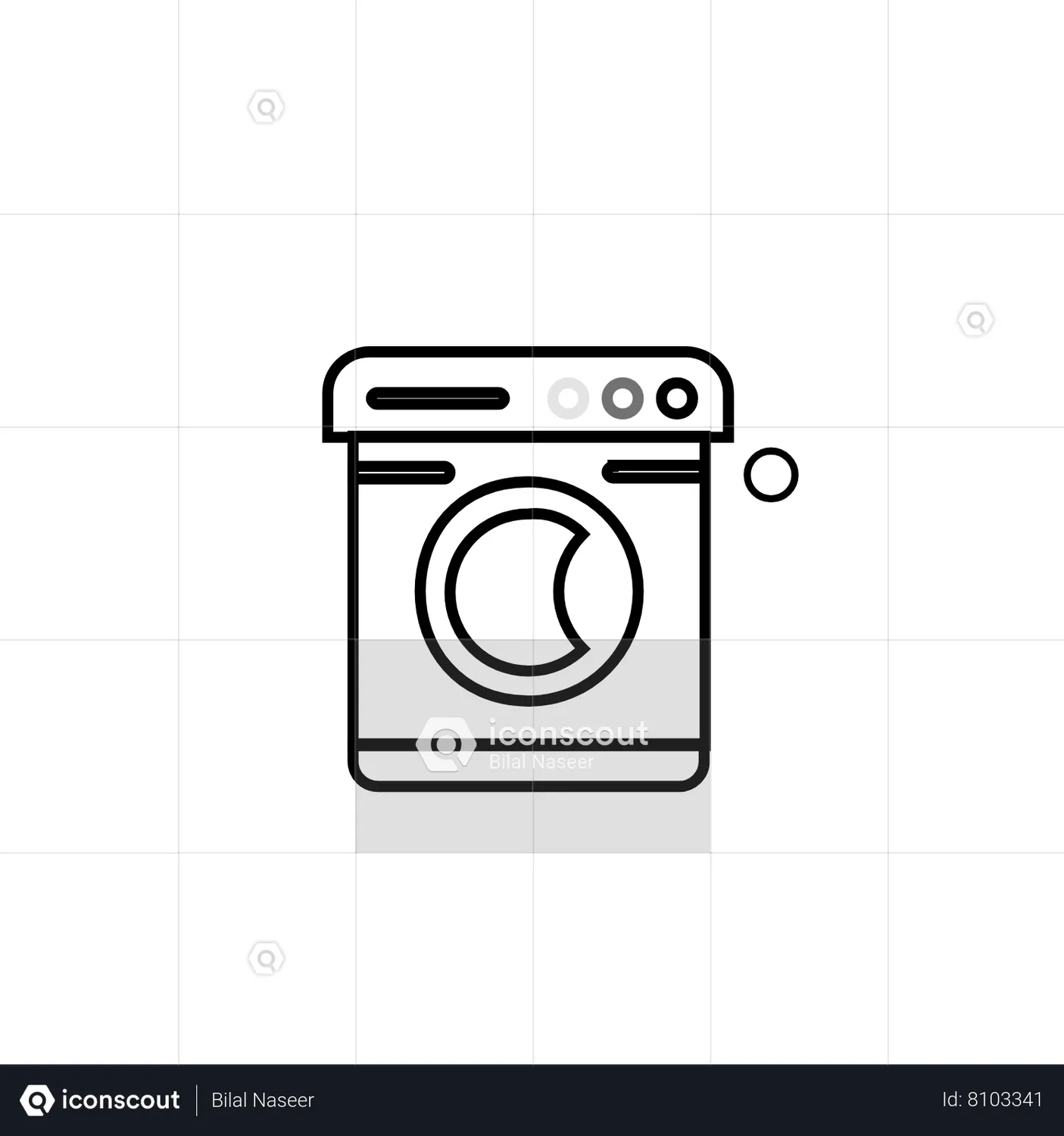 Washing Machine Animated Icon download in JSON, LOTTIE or MP4 format