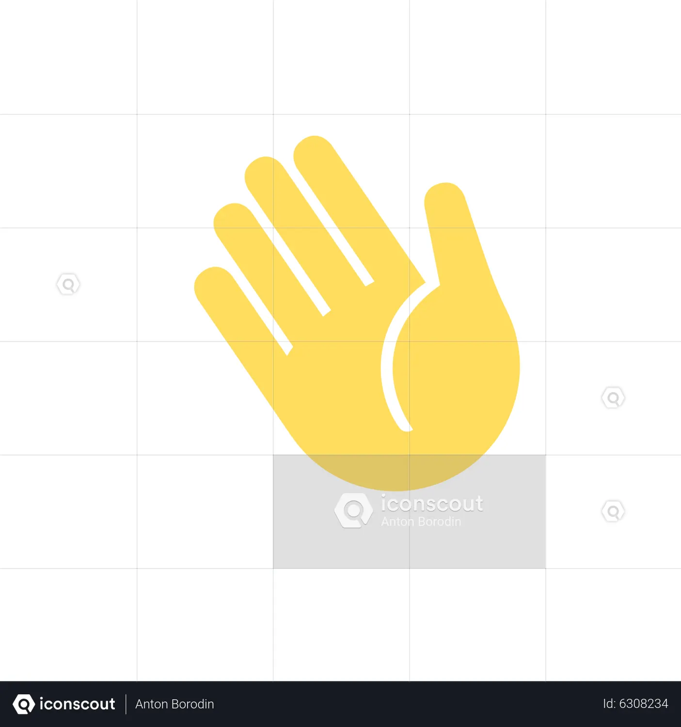 Waving Hand Animated Icon download in JSON, LOTTIE or MP4 format