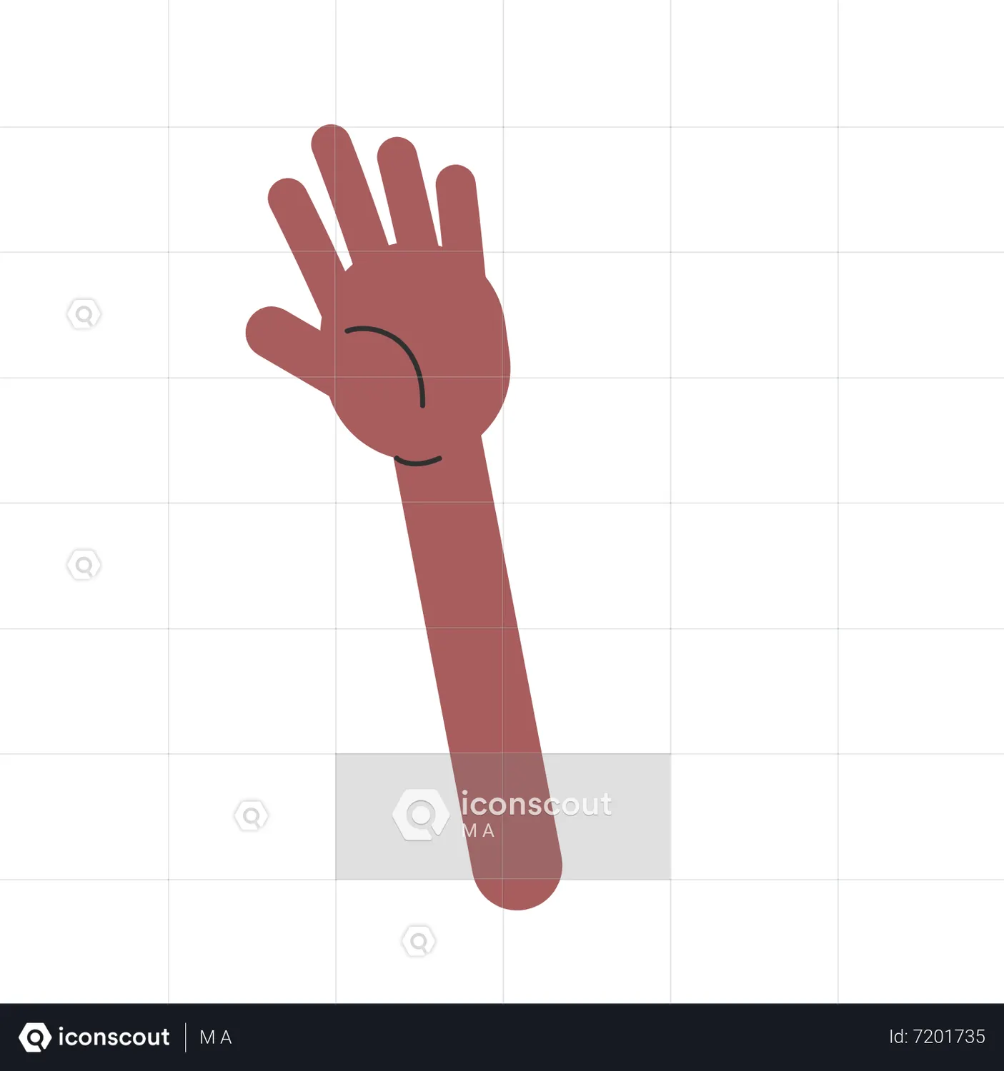 Waving Hand Animated Icon download in JSON, LOTTIE or MP4 format