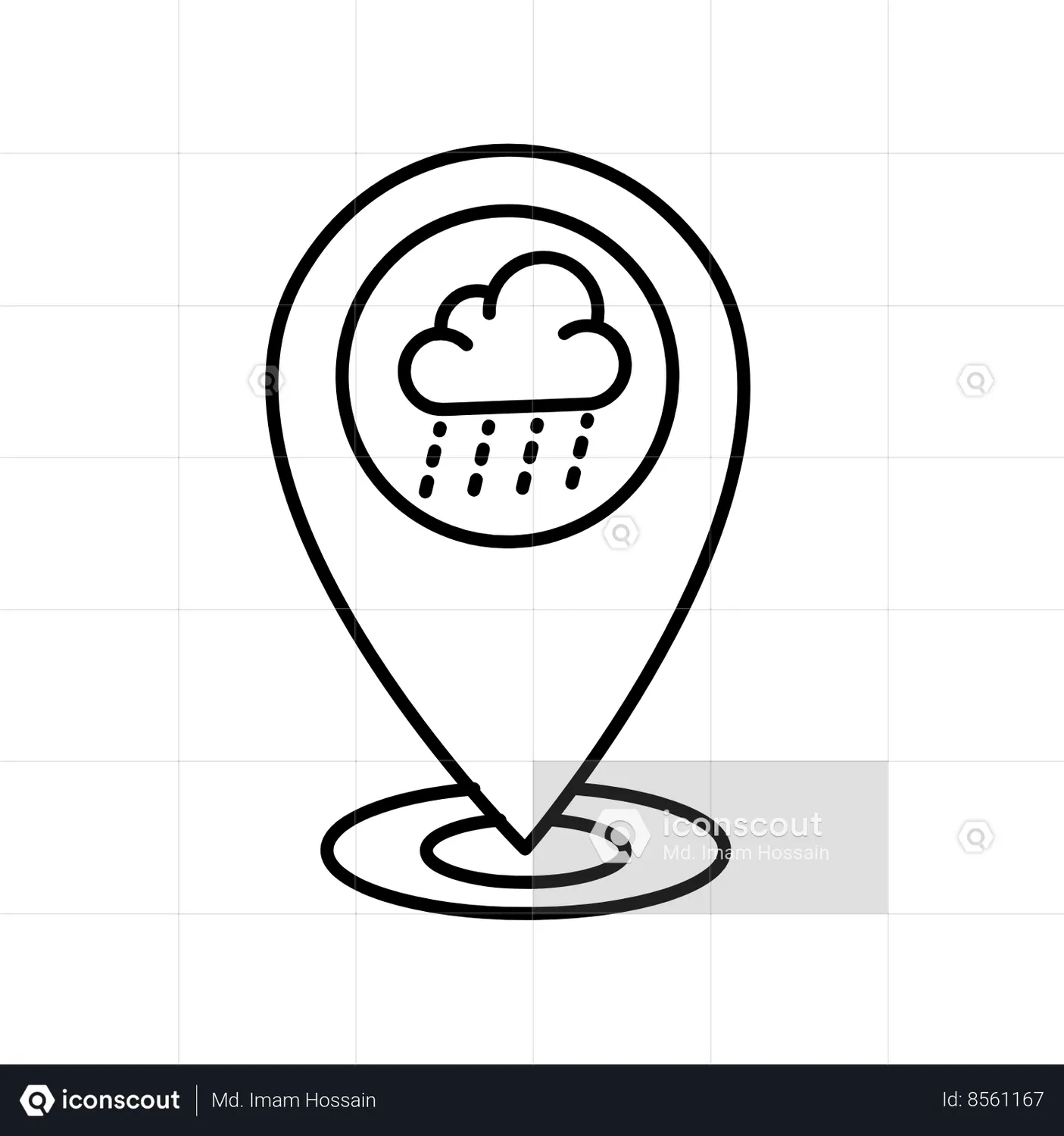 Weather Location Animated Icon download in JSON, LOTTIE or MP4 format