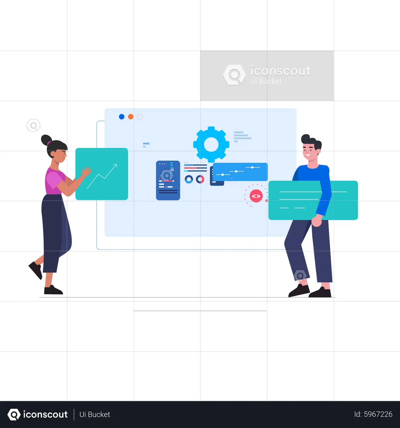 Web Development Animated Illustration download in JSON, LOTTIE or MP4 ...