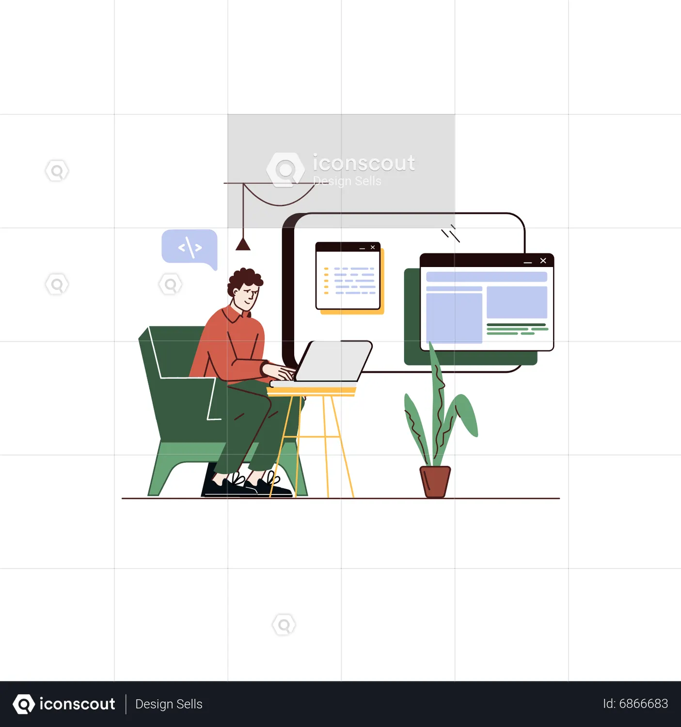 Web development Animated Illustration download in JSON, LOTTIE or MP4 ...