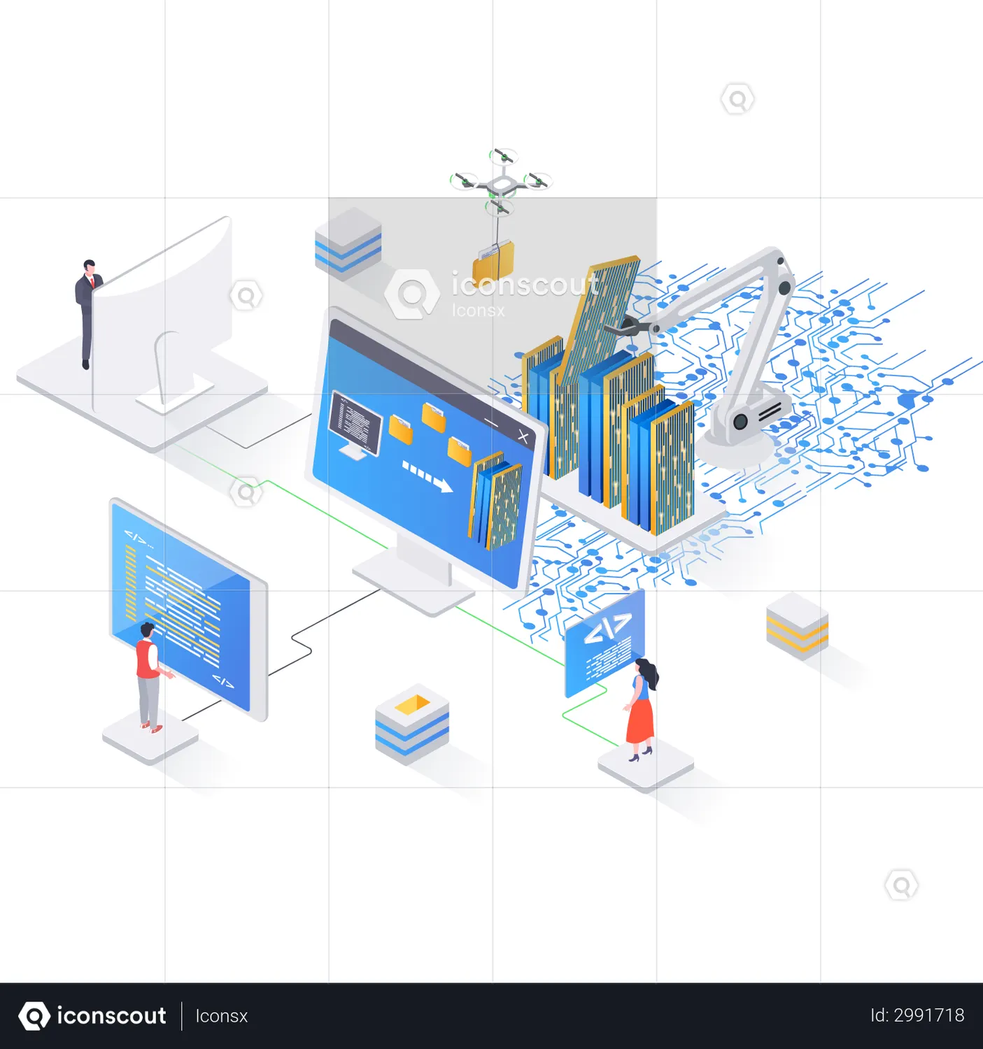 Web Scraping Animation - Free Download Network & Communication ...