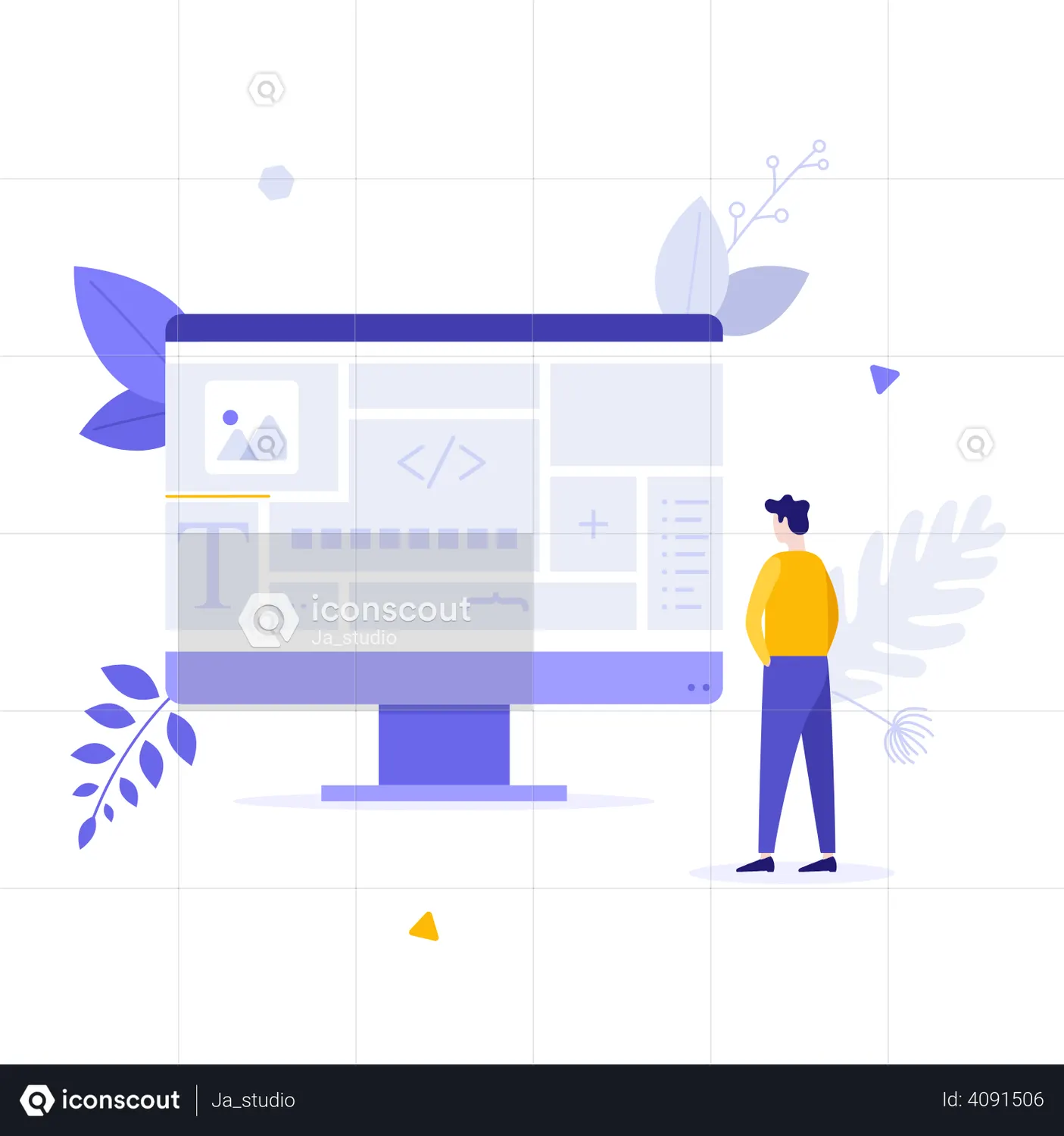 Website UI Design Animated Icon download in JSON, LOTTIE or MP4 format