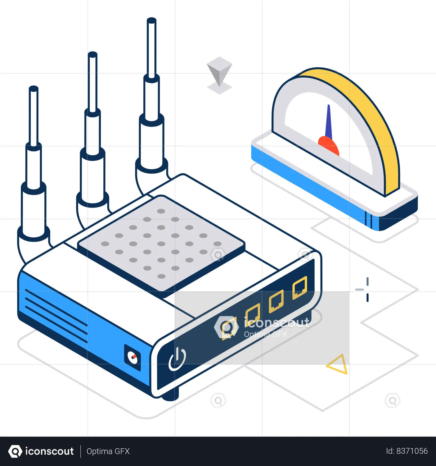 Wifi Modem Animated Illustration download in JSON, LOTTIE or MP4 format
