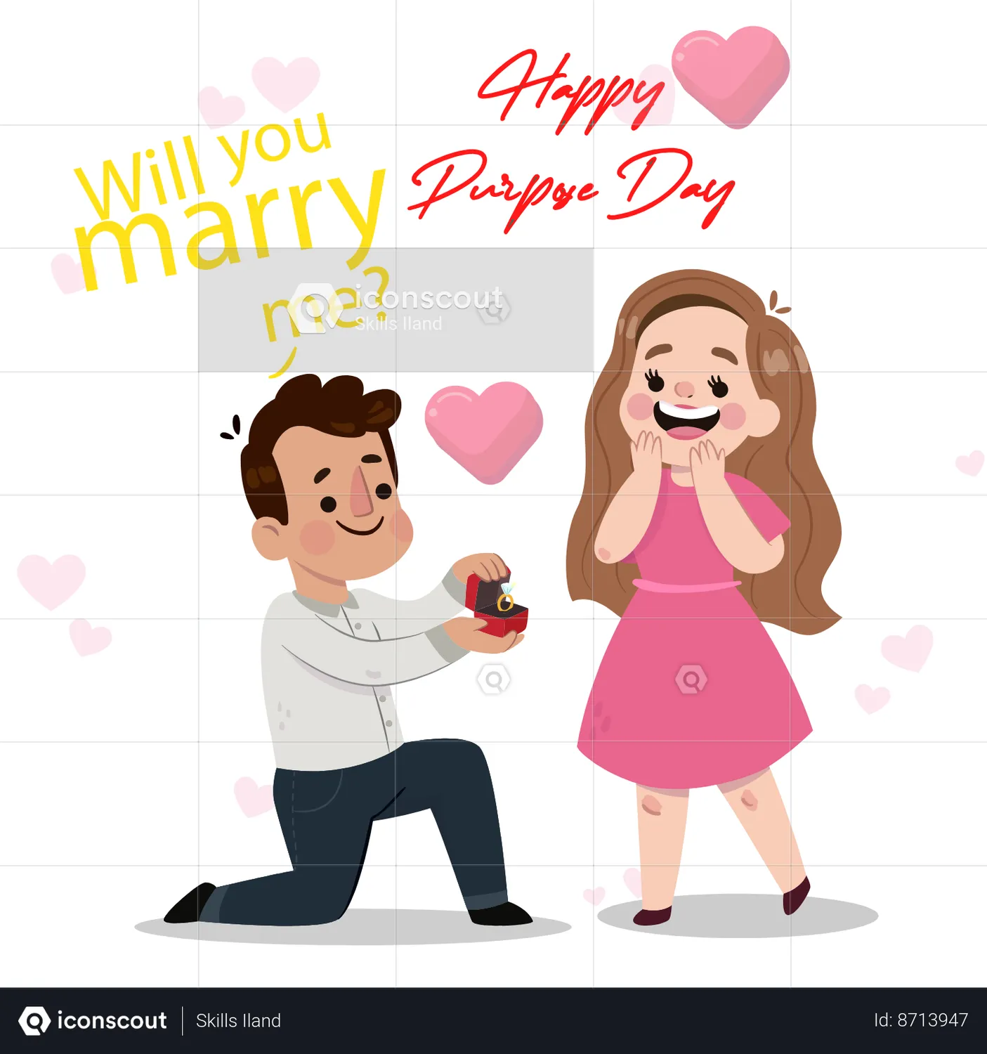 Will You Marry Me Animated Icon download in JSON, LOTTIE or MP4 format