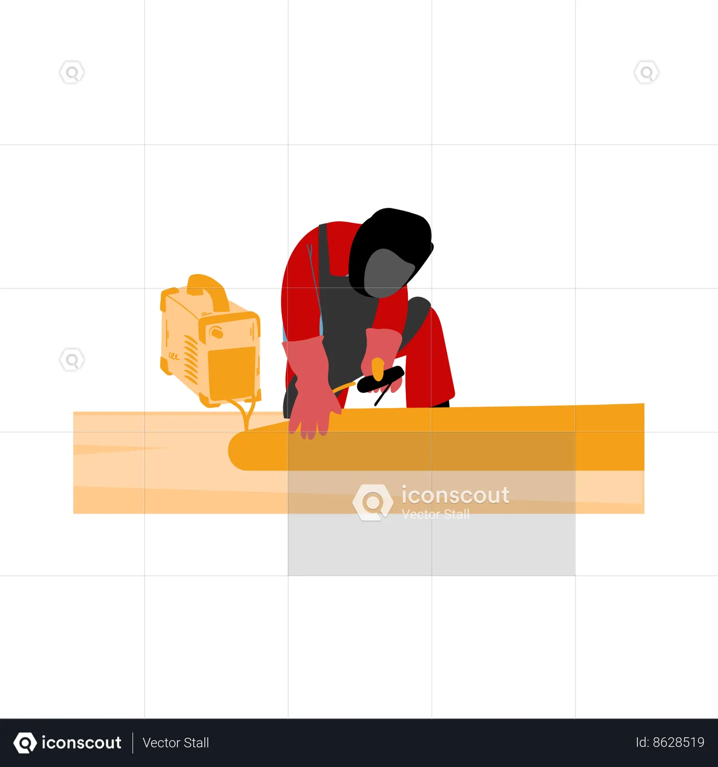 Worker Is Welding A Pipe Animated Icon Free Download Industry