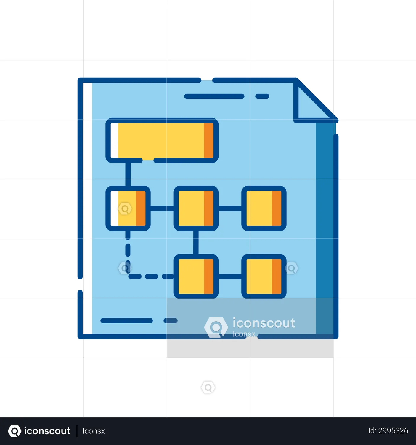 Workflow Animated Icon download in JSON, LOTTIE or MP4 format