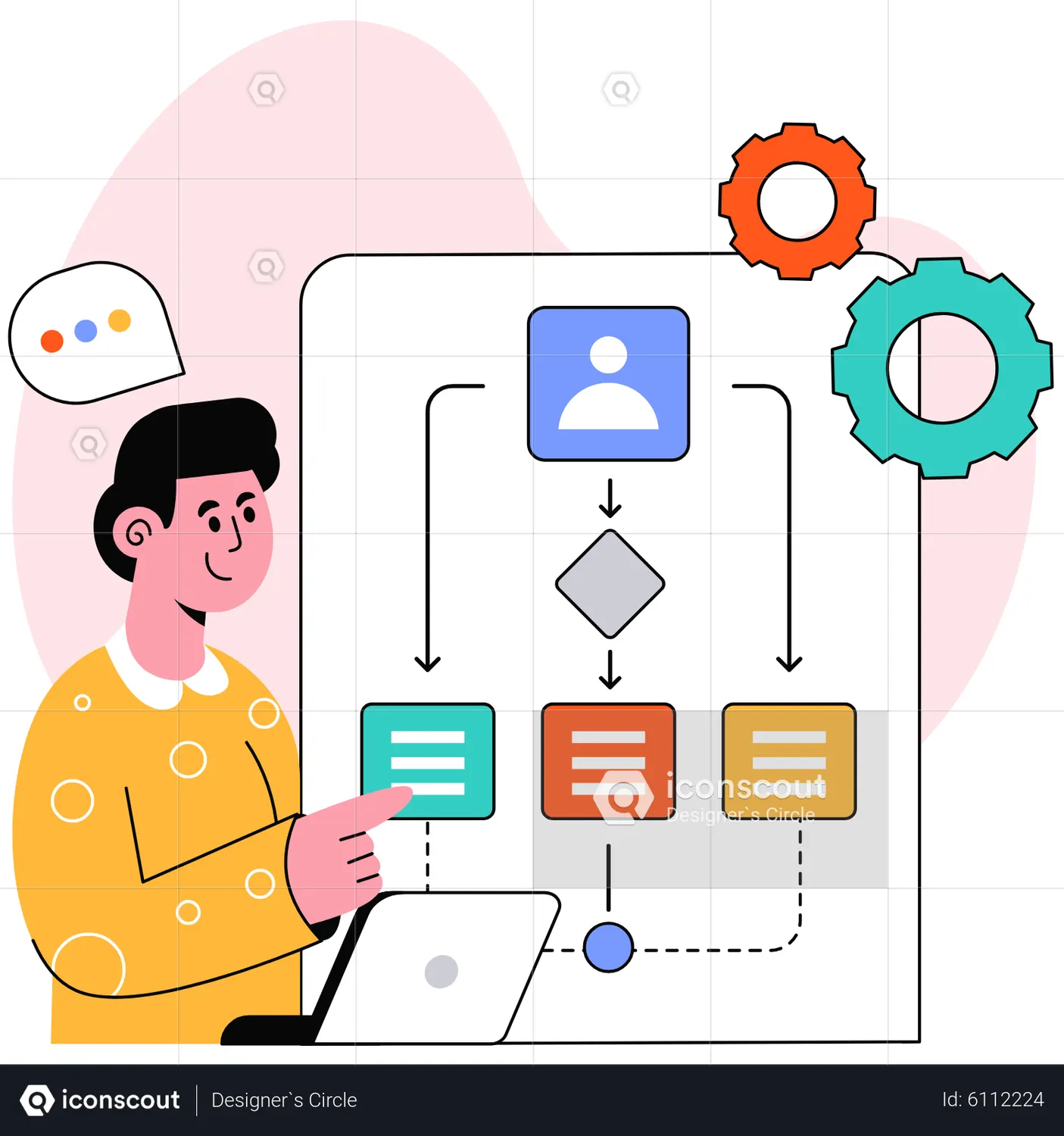 Workflow Process Animation - Business Animations | IconScout