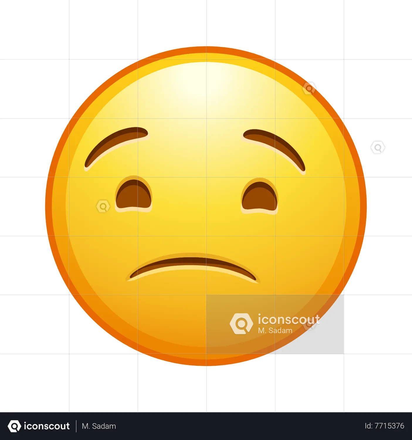 Worried Face Emoji Emoji Animated Icon download in JSON, LOTTIE or MP4