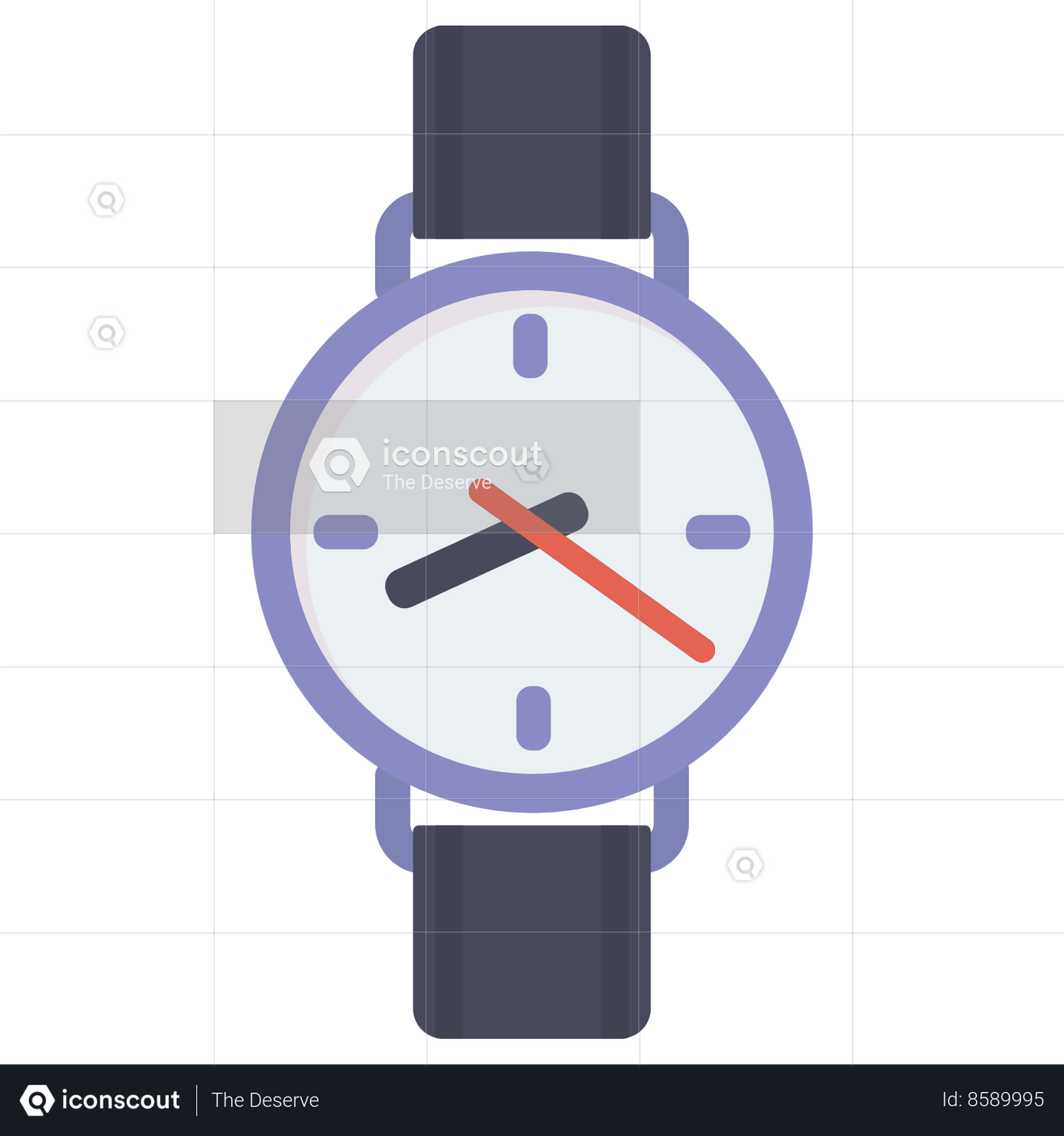 Clock icon time watch symbol eps 10 flat Vector Image