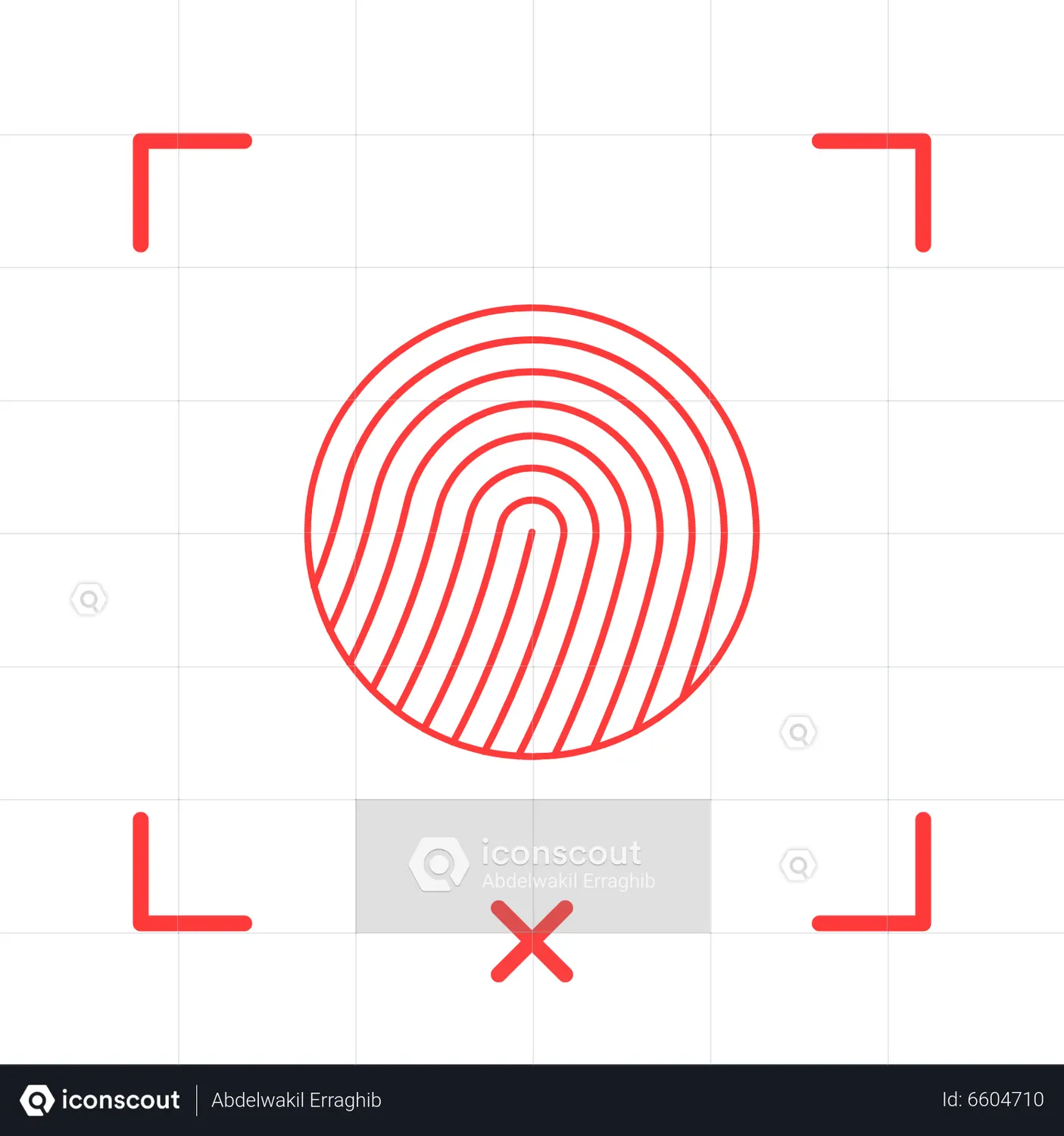 Wrong Fingerprint Animated Icon download in JSON, LOTTIE or MP4 format