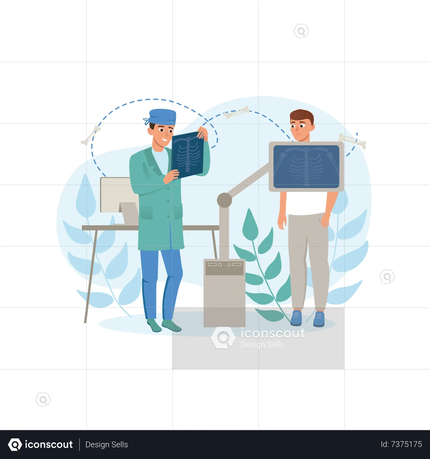 X Ray Animated Illustration download in JSON, LOTTIE or MP4 format