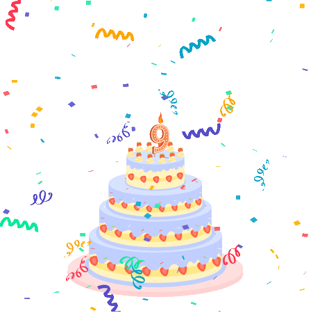 Rotating Happy Birthday Cake GIF Animation With Candles | SuperbWishes
