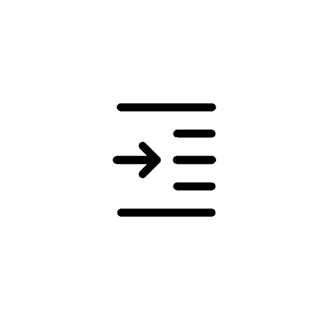 Decrease indent  Animation